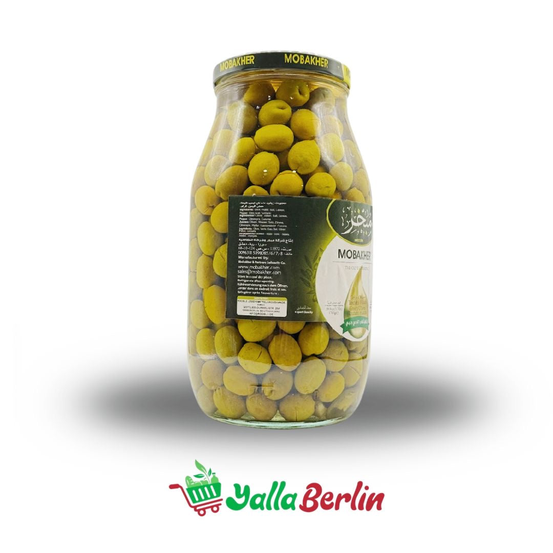 Mobakher Grüne Oliven Tofahi (Halabi) 2750 Gr