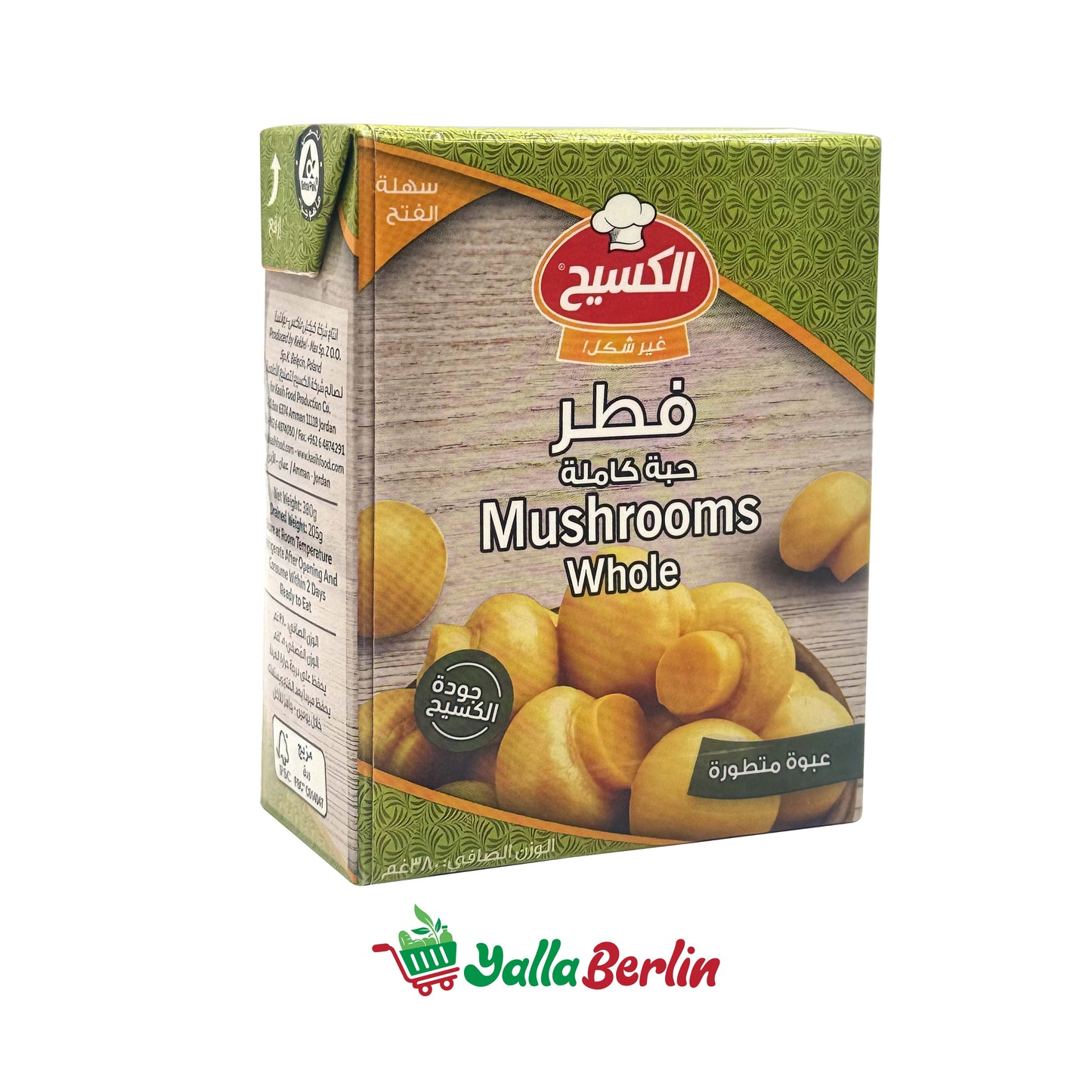 KASIH MUSHROOMS WHOLE HEADS (380 Gr)