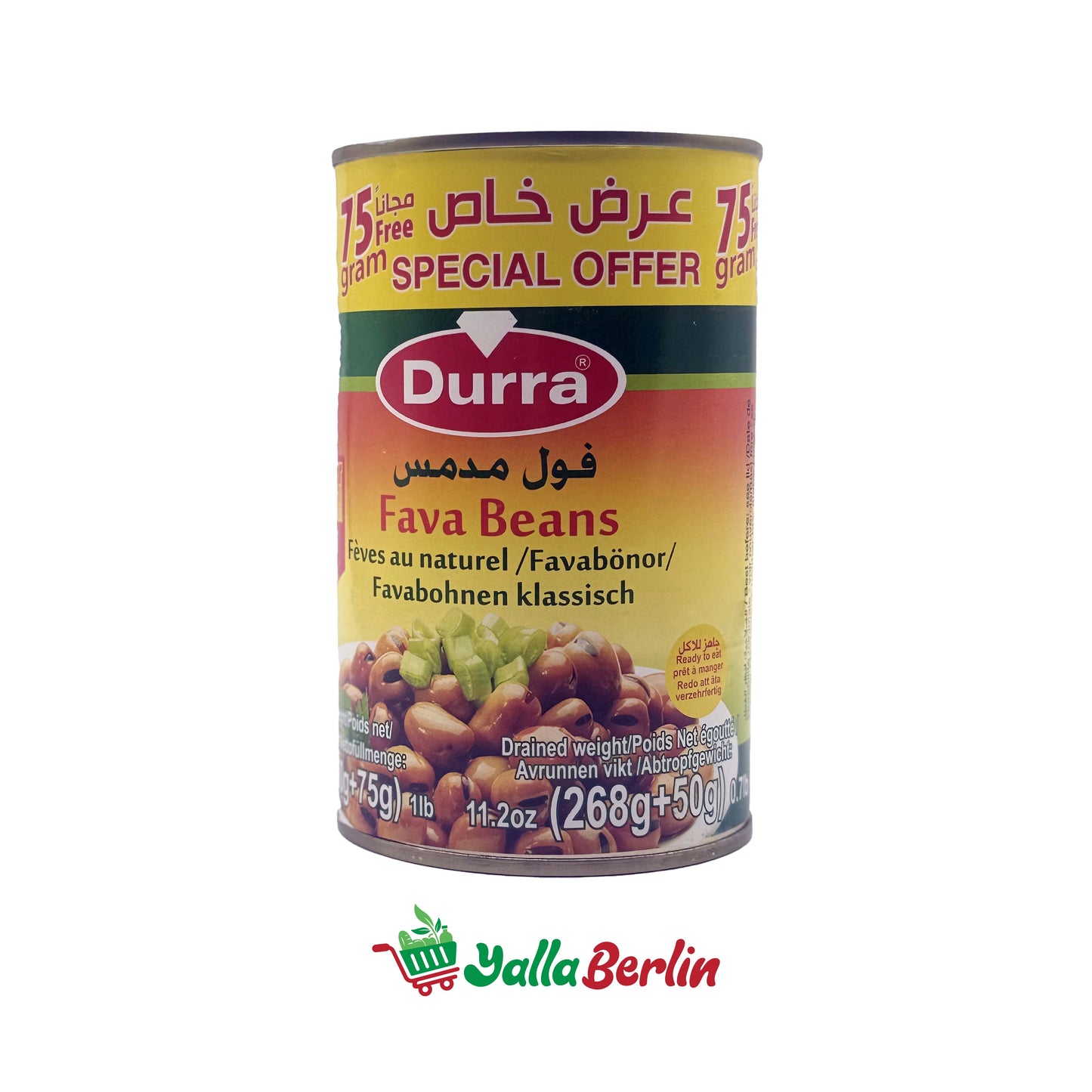 DURRA GEDÜNSTETE BOHNEN (268+50 Gr Netto)