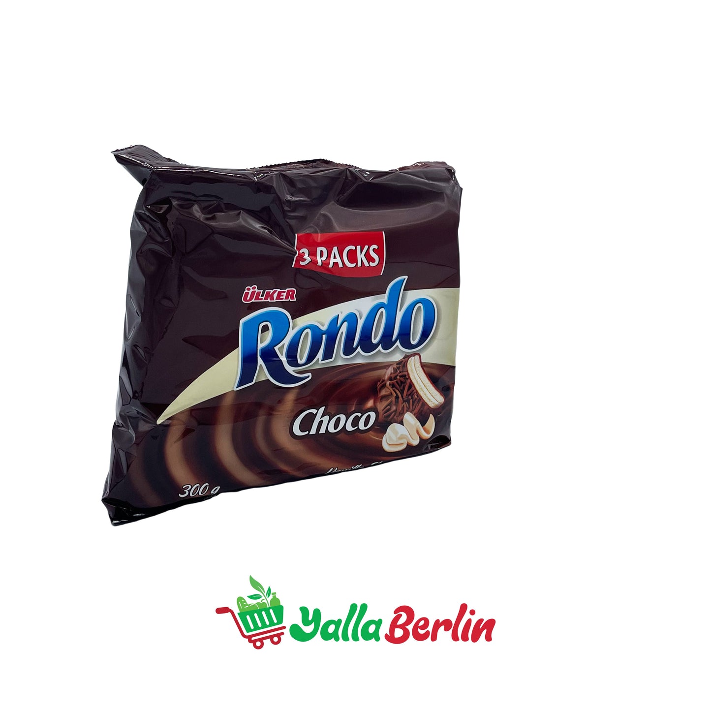 ÜLKER RONDO, BISCUIT FILLED WITH CREAM AND DIPPED IN CHOCOLATE.