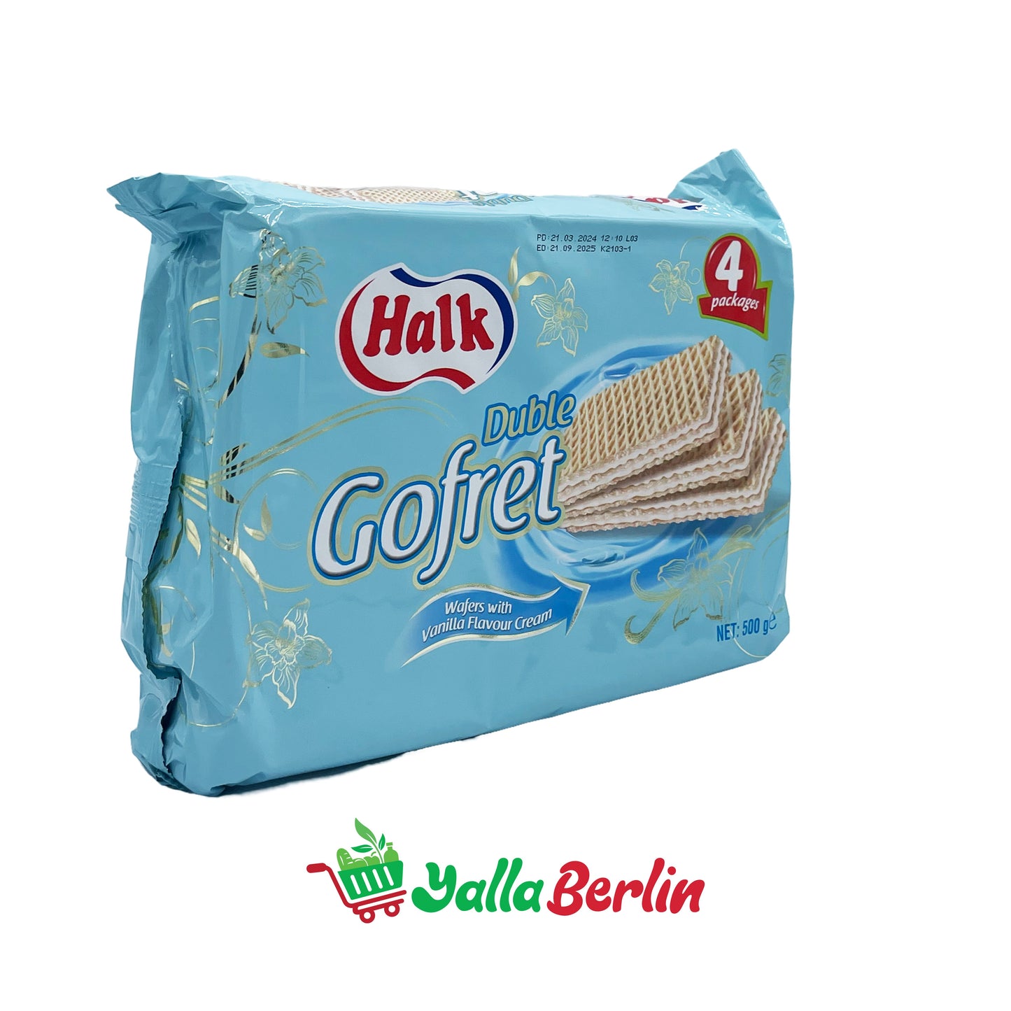 HALK CONVERT WAFFLES WITH VANILLA CREAM.