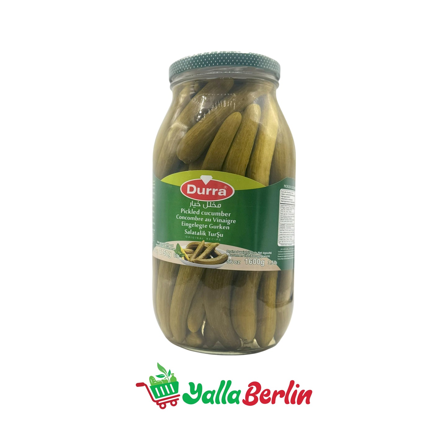 DURRA EINGELEGTE GURKEN IN SALZLAKE(1600 Gr)