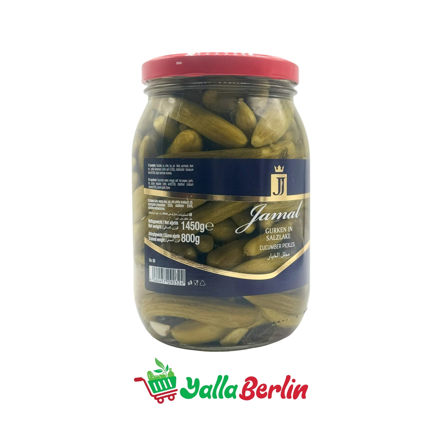 JAMAL PICKLED CUCUMBERS IN BRINE (800 Gr)