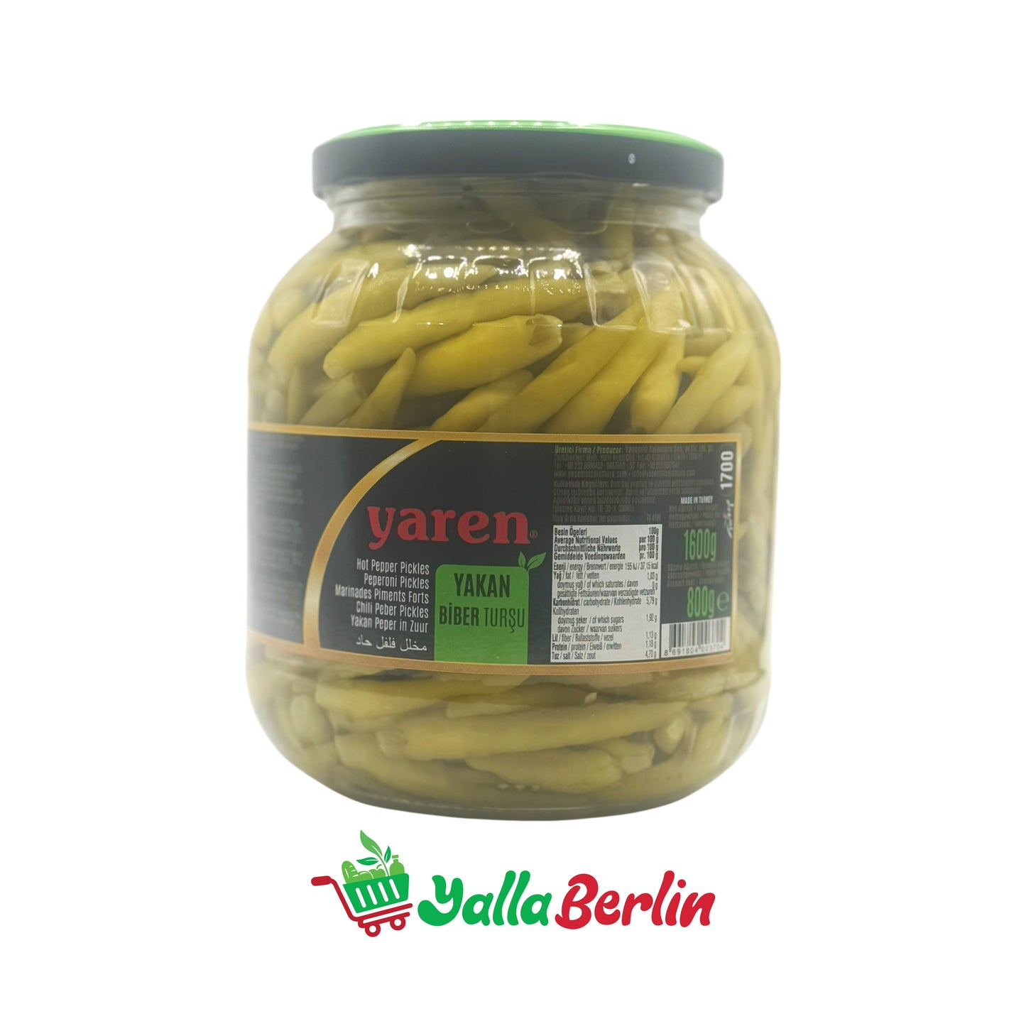 YAREN PEPERONI POCKLES (SCHARF) (800 Gr)