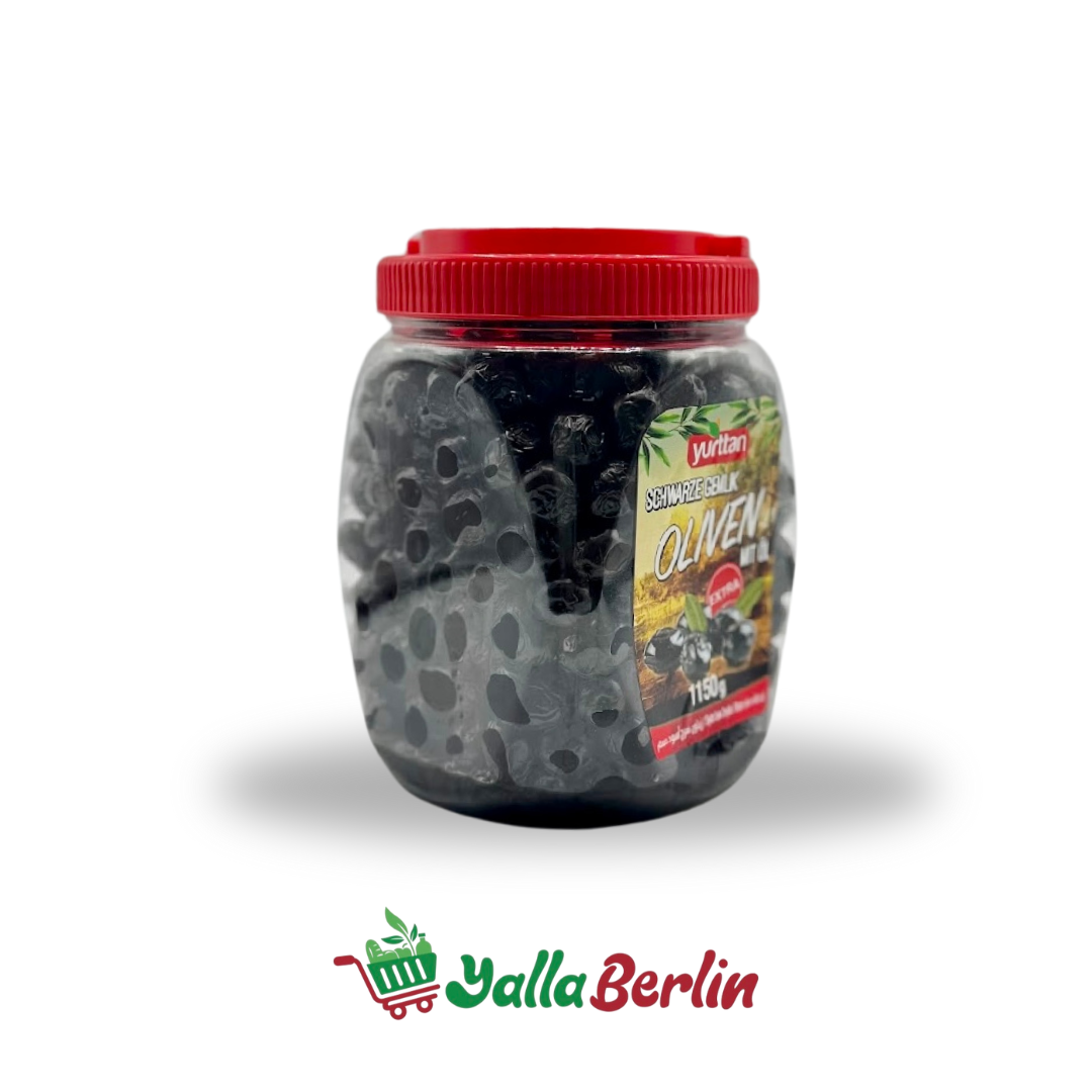 Yurttan SCHWARZE OLIVEN MIT ÖL 1150 Gr
