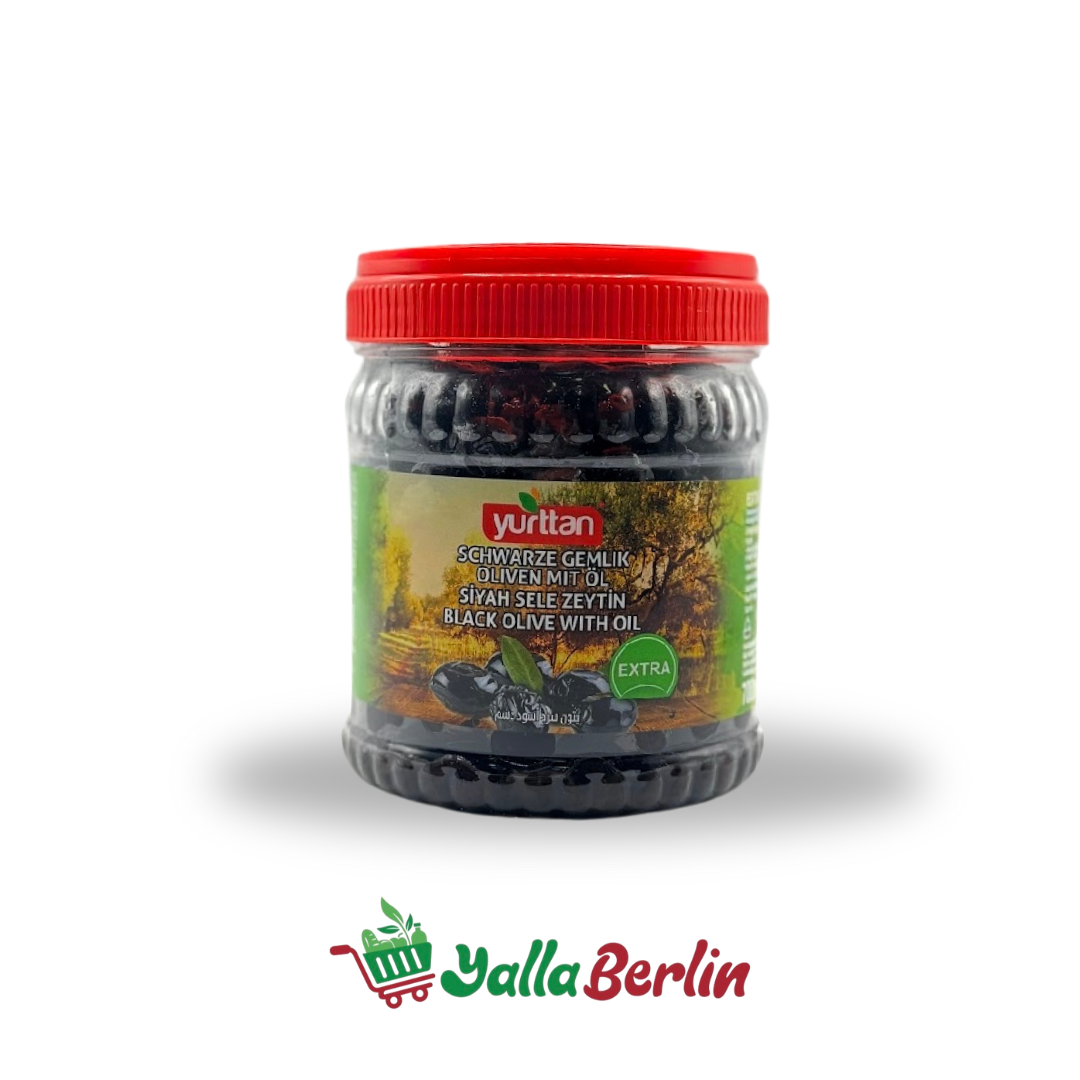 YURTTAN SCHWARZE OLIVEN MIT ÖL 700 Gr