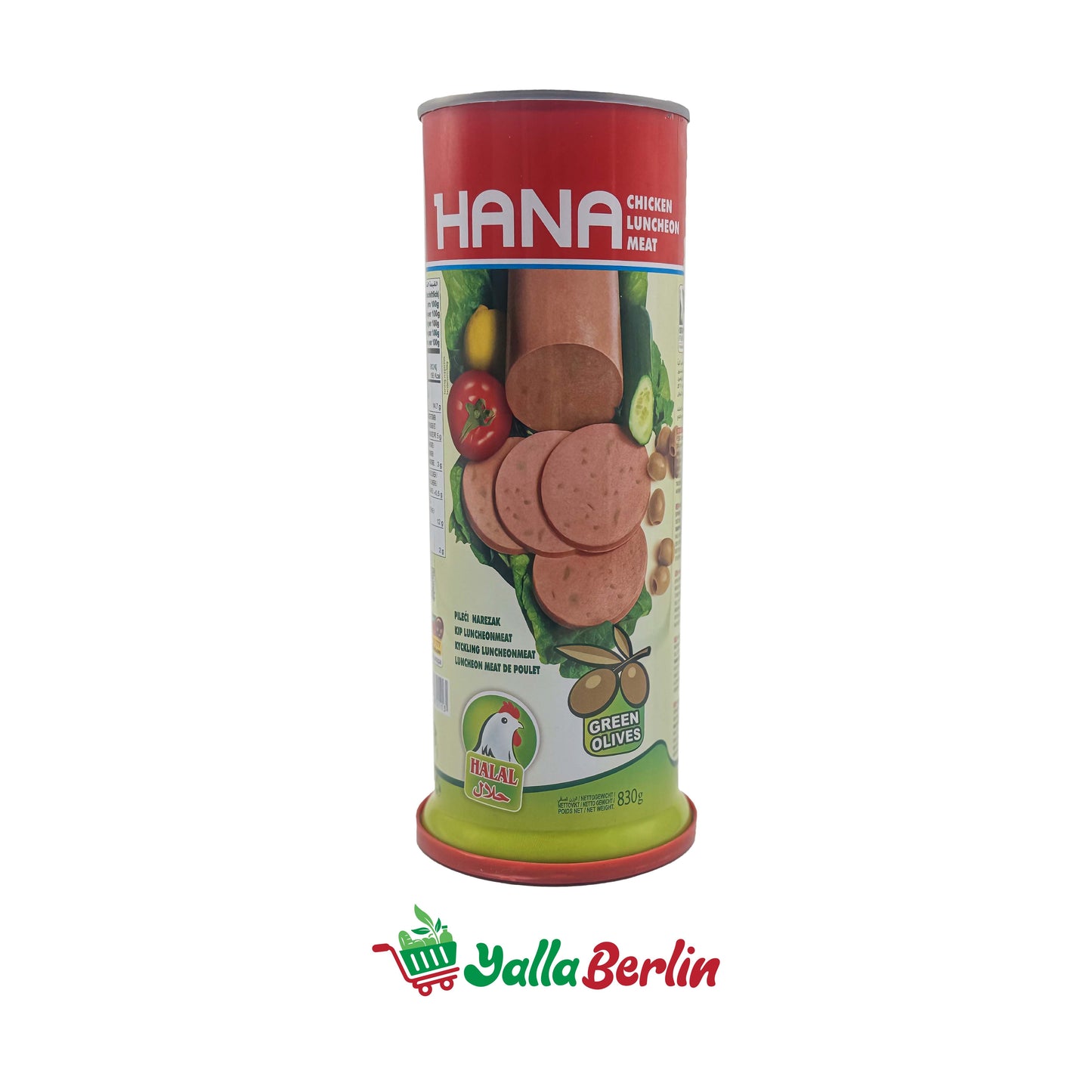 HANA CHICKEN LUNCHEON MEAT WITH OLIVES (830 Gr)