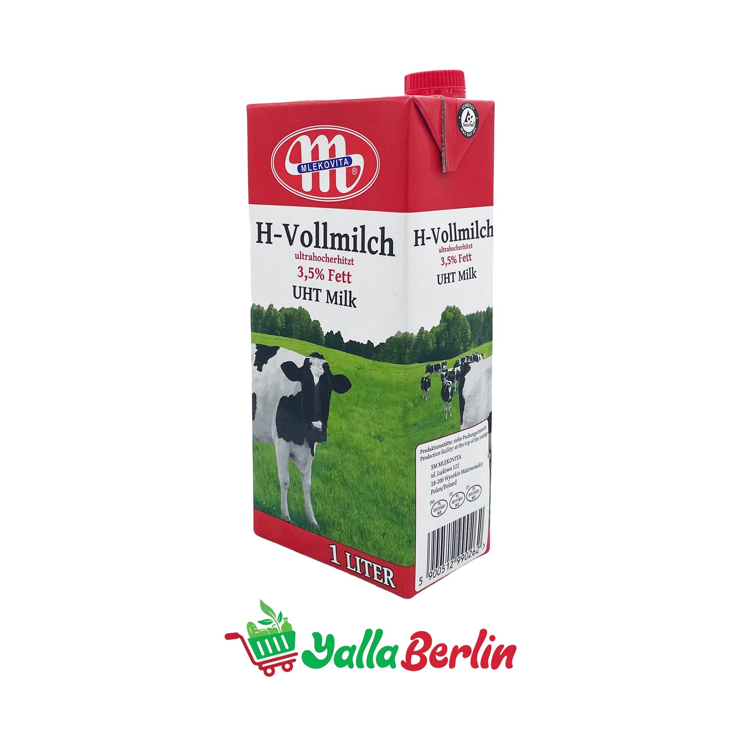 MLEKOVITA UHT WHOLE MILK 3.5% FAT 1000 ml