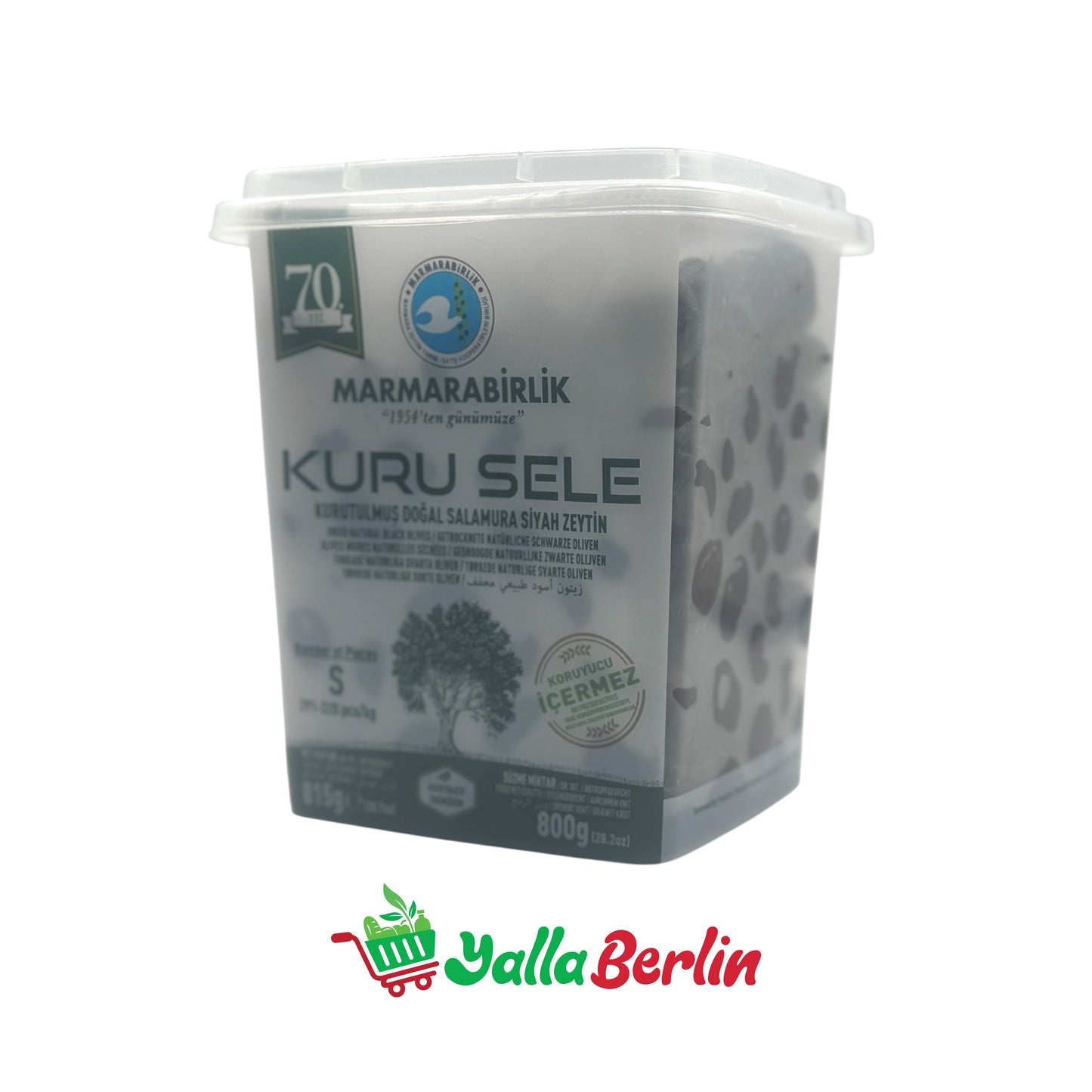 MARMARABIRLIL BLACK OLIVES SIZE S (800 Gr)