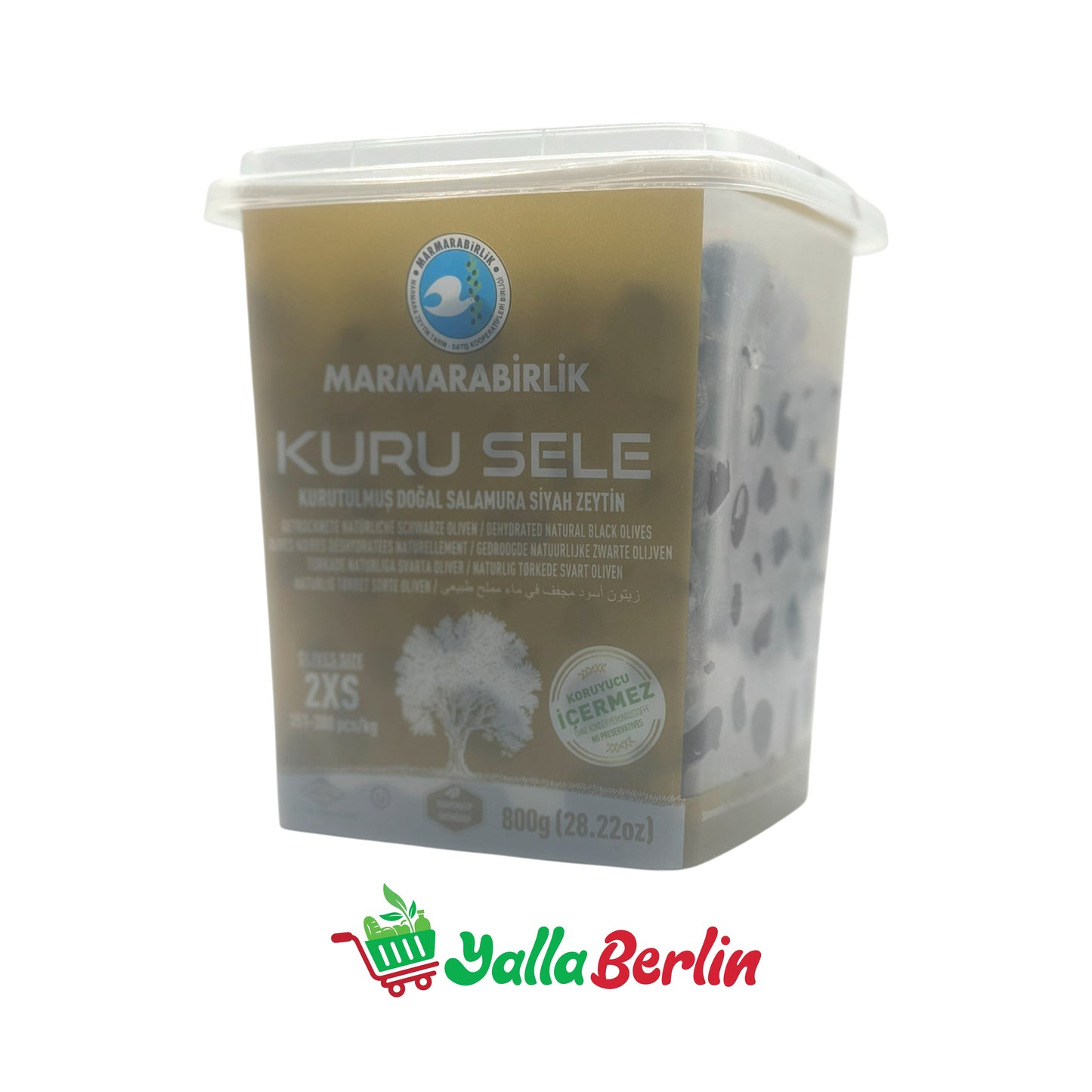 MARMARABIRLIL BLACK OLIVES SIZE 2xS (800 Gr)