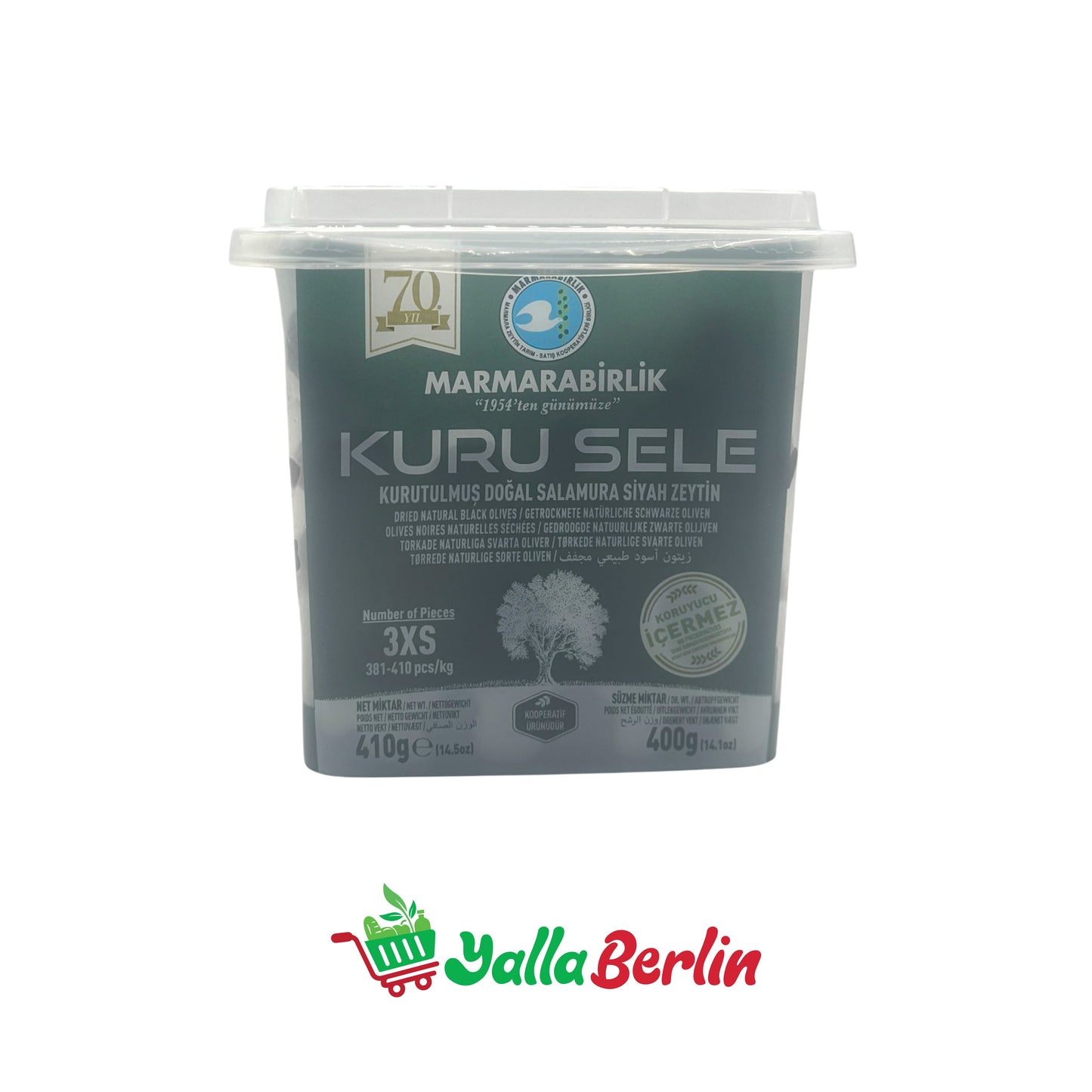 MARMARABIRLIL BLACK OLIVES SIZE 3xS (400 Gr)