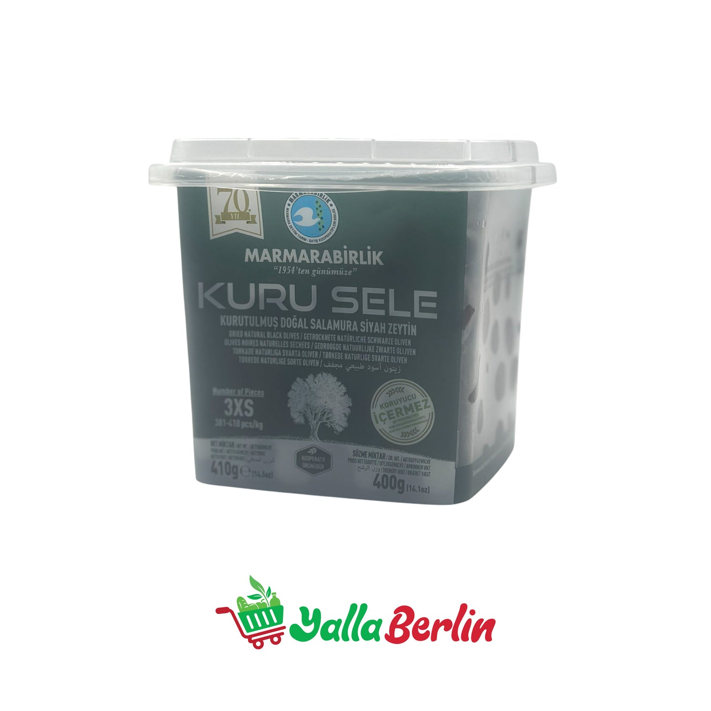 MARMARABIRLIL BLACK OLIVES SIZE 3xS (400 Gr)