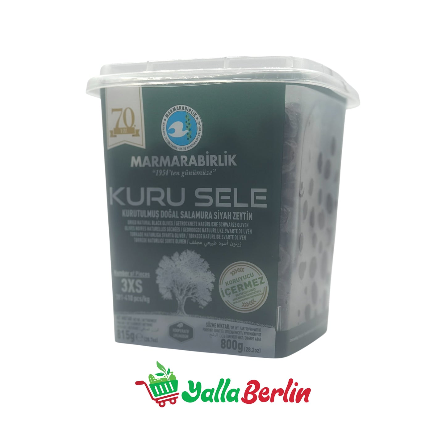 MARMARABIRLIL BLACK OLIVES SIZE 3xS (800 Gr)