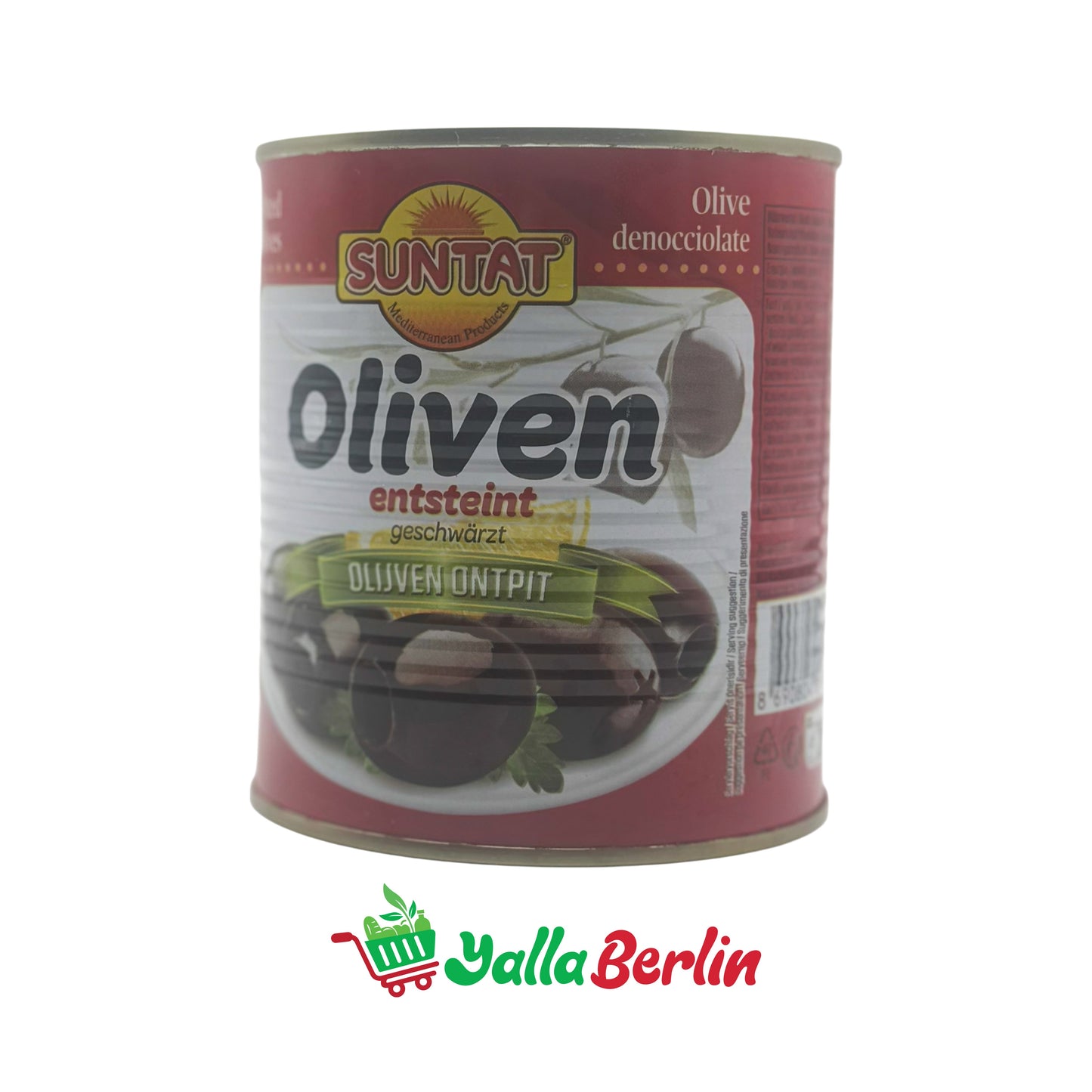 SUNTAT SCHWARZE OLIVEN OHNE KERN (350 Gr)