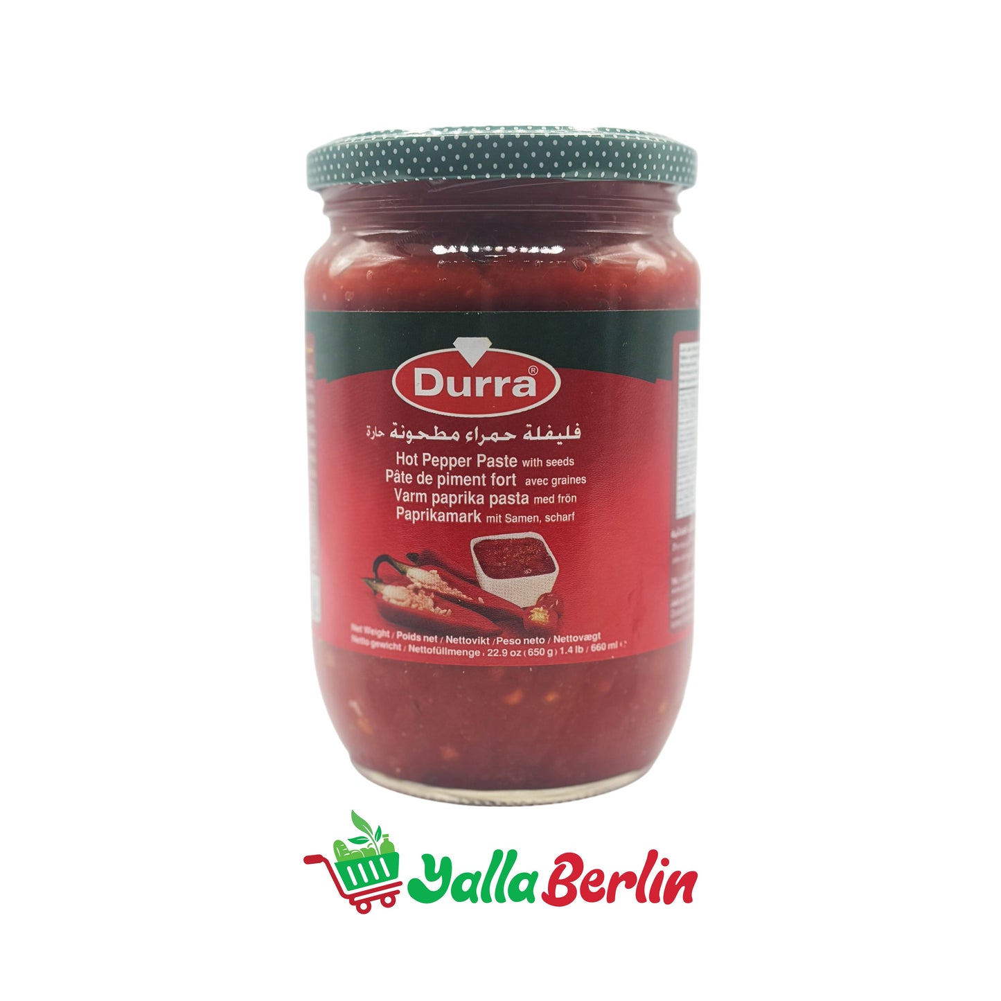 DURRA ZERKLEINERTE ROTE PAPRIKA (650 Gr)
