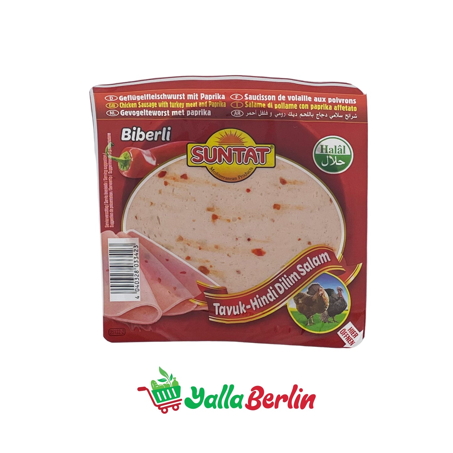 SUNTAT POULTRY SAUSAGE WITH PAPRIKA (200 Gr)
