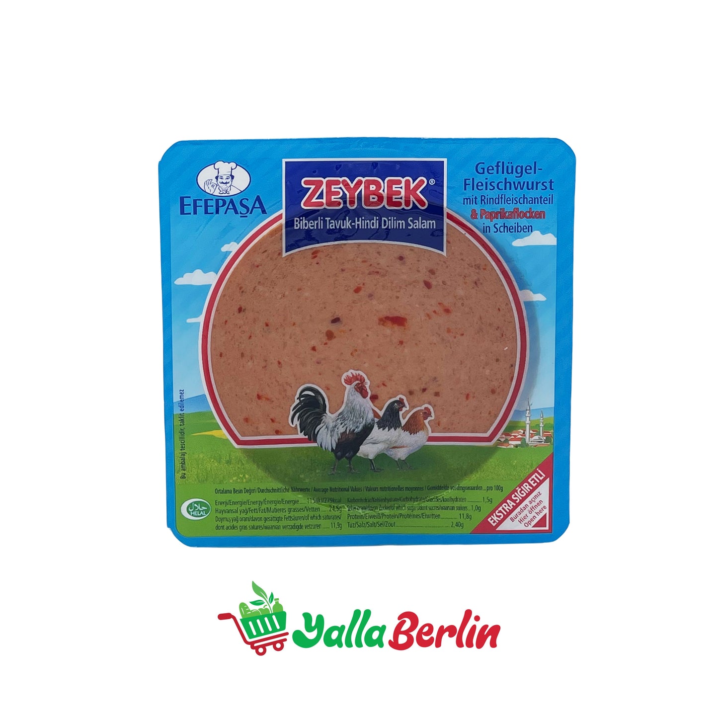 ZEYBEK GEFLÜGEL-FLEISCHWURST MIT PAPRIKA (200 Gr)