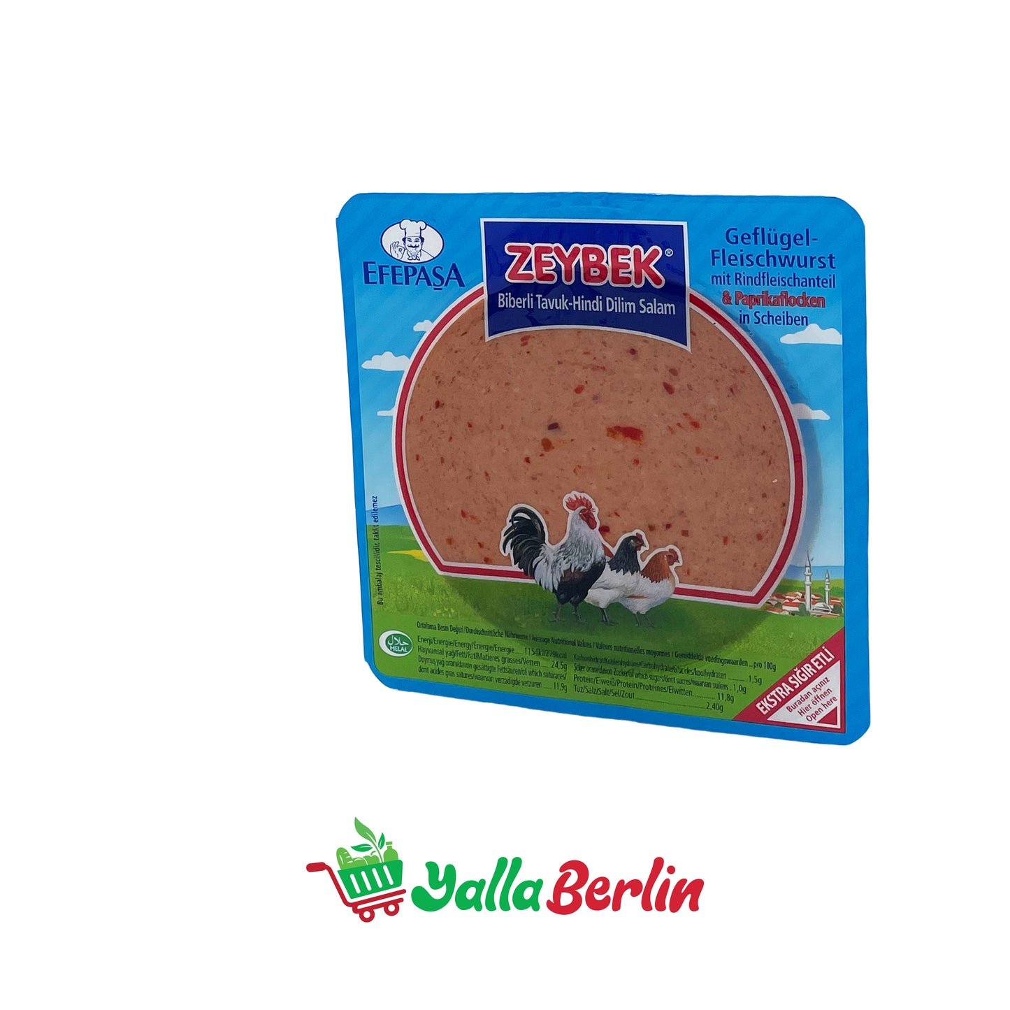 ZEYBEK GEFLÜGEL-FLEISCHWURST MIT PAPRIKA (200 Gr)