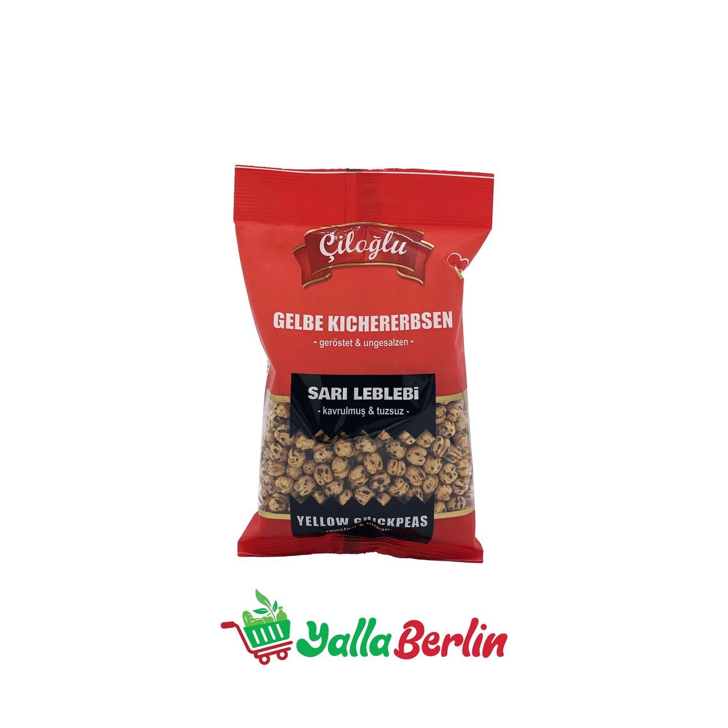 ÇILOGLU GELBE KICHERERBSEN – GERÖSTET & UNGESALZEN (180 Gr)