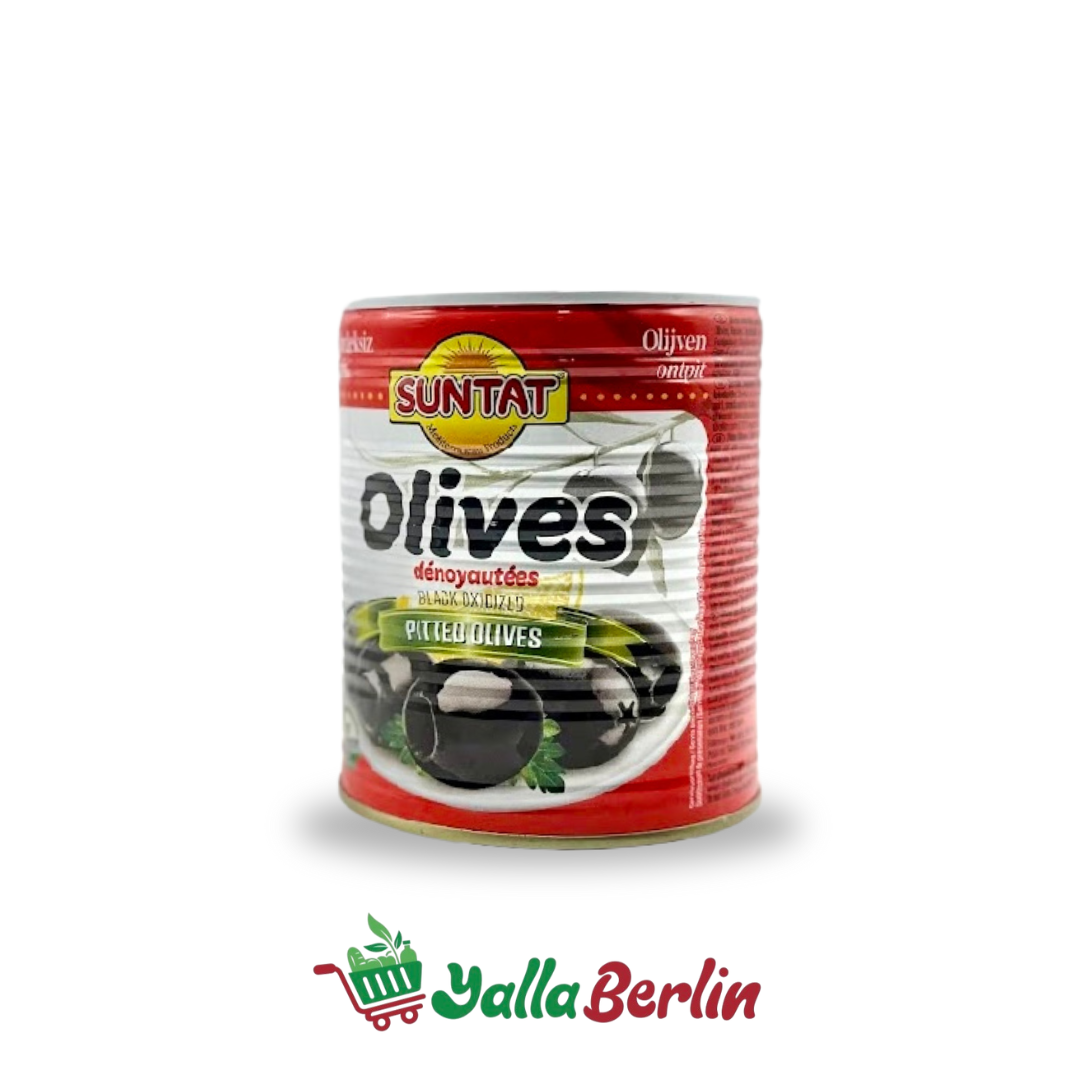 Suntat Schwarze Oliven ohne Kern – 800 g