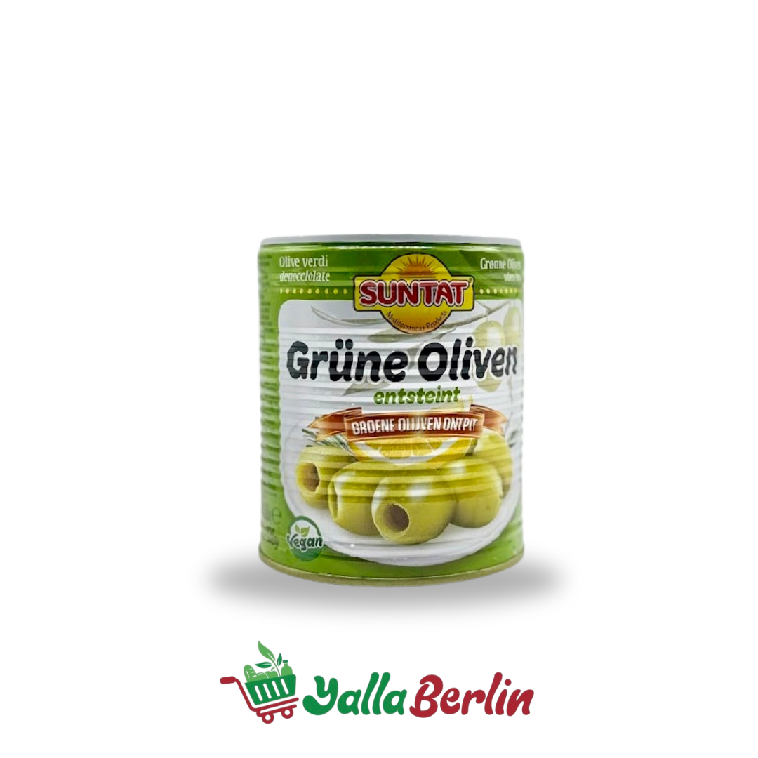 Suntat Grüne Oliven ohne Kern – 800 g