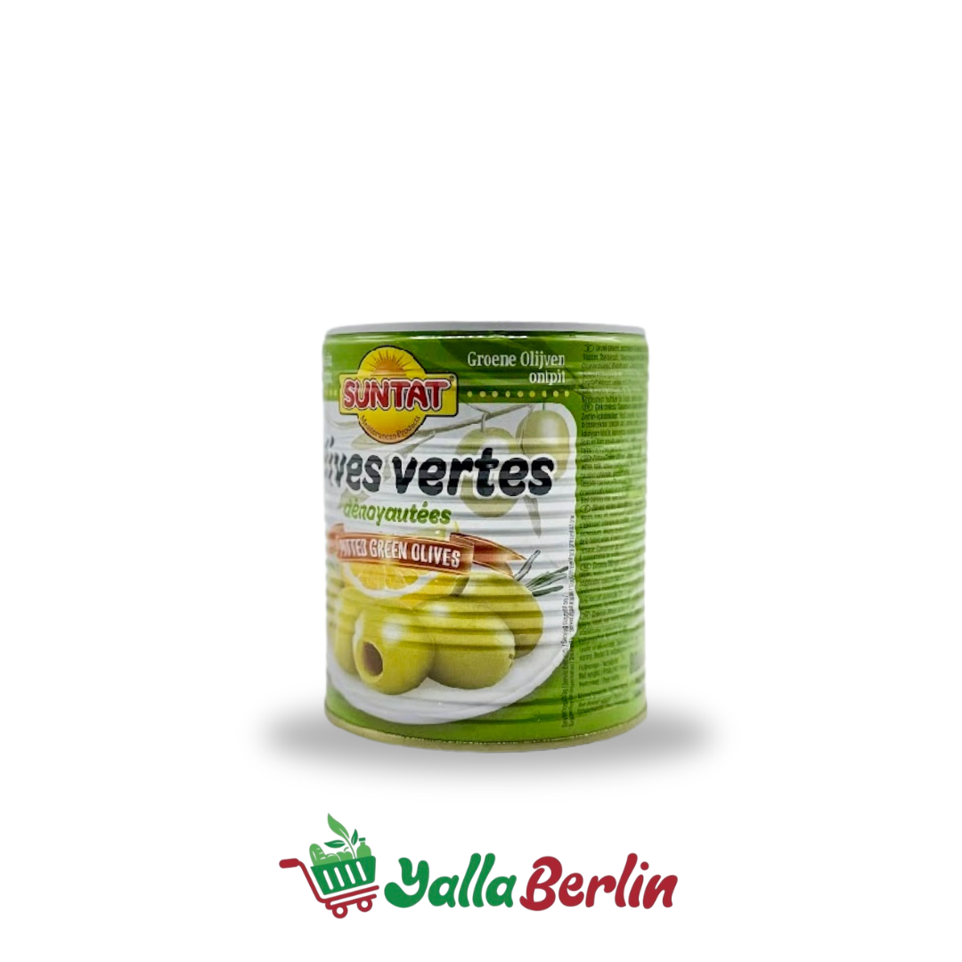 Suntat Grüne Oliven ohne Kern – 800 g