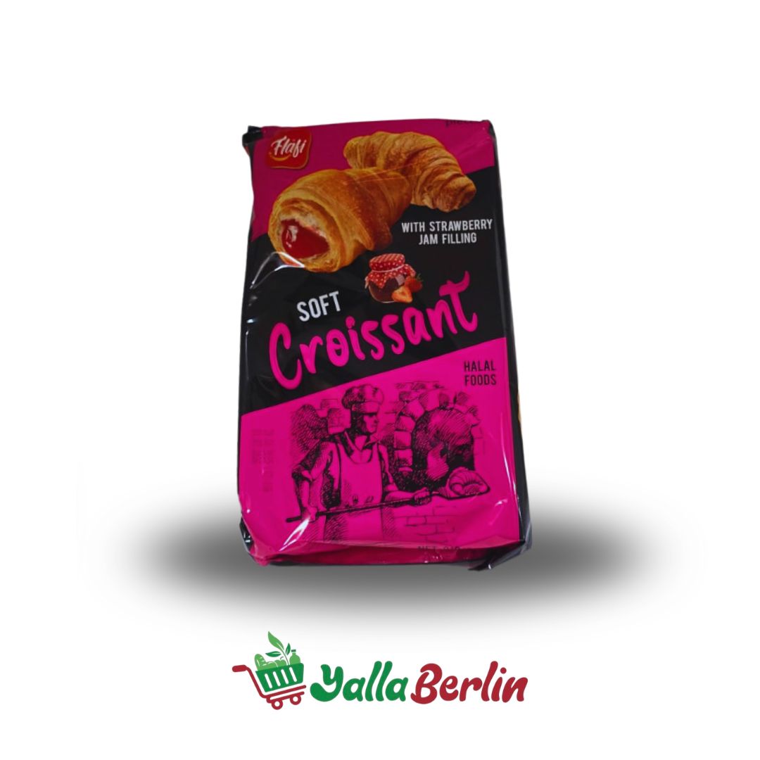 Flafi Soft Croissant mit Erdberencreme-Füllung - 5 Stück