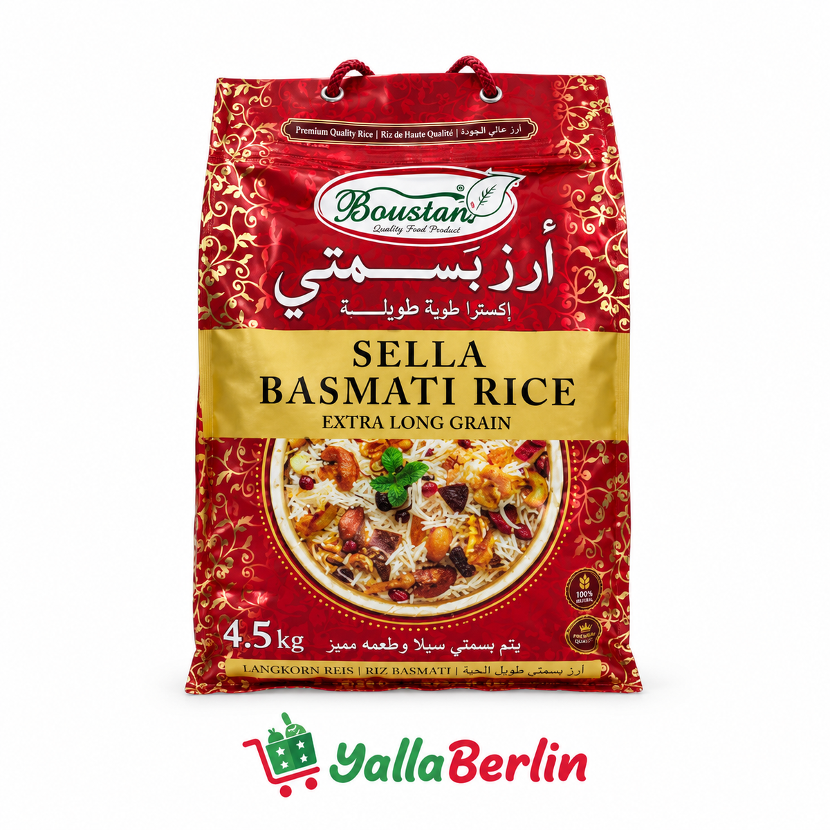 Boustan Super Basmati Reis Sella 4,5Kg