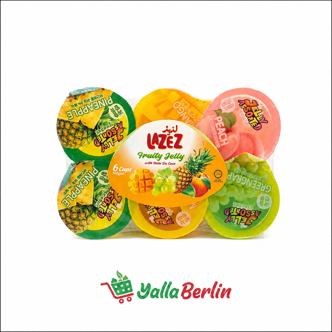 LAZEZ Frucht Geschmack Wackelpudding 6×100ml