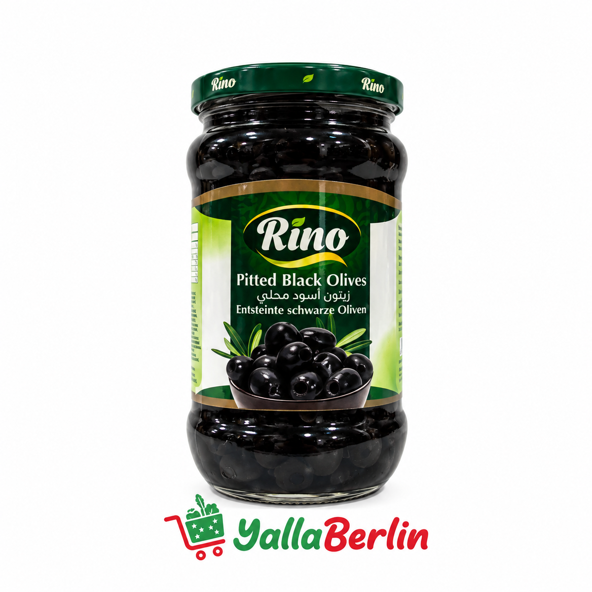 RINO Entsternete schwarze Oliven 640g