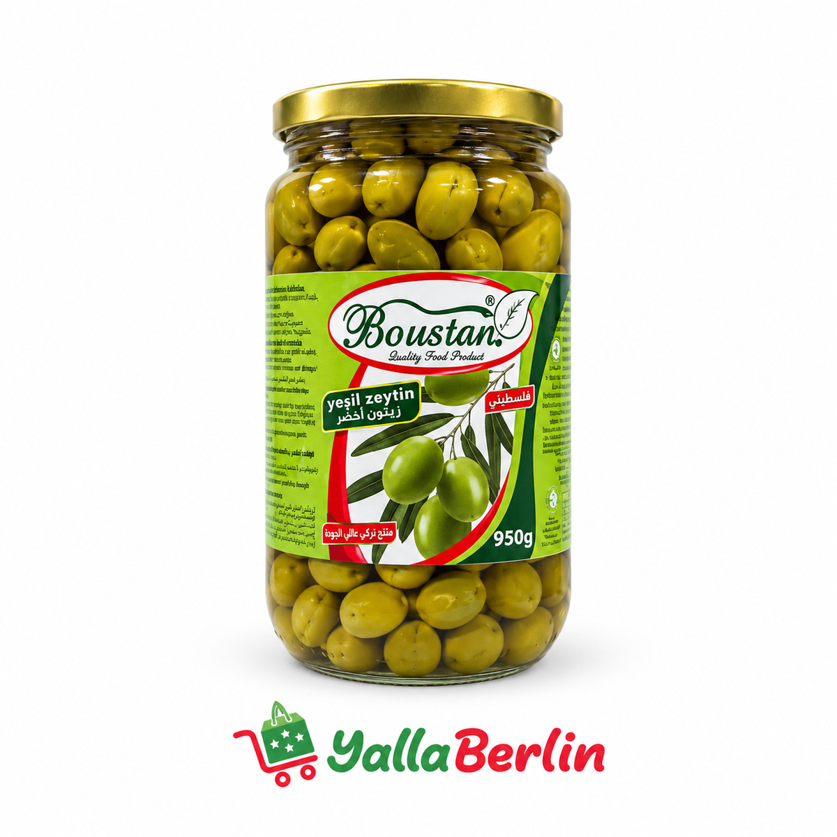 Boustan Grüne Oliven Salqini 950g