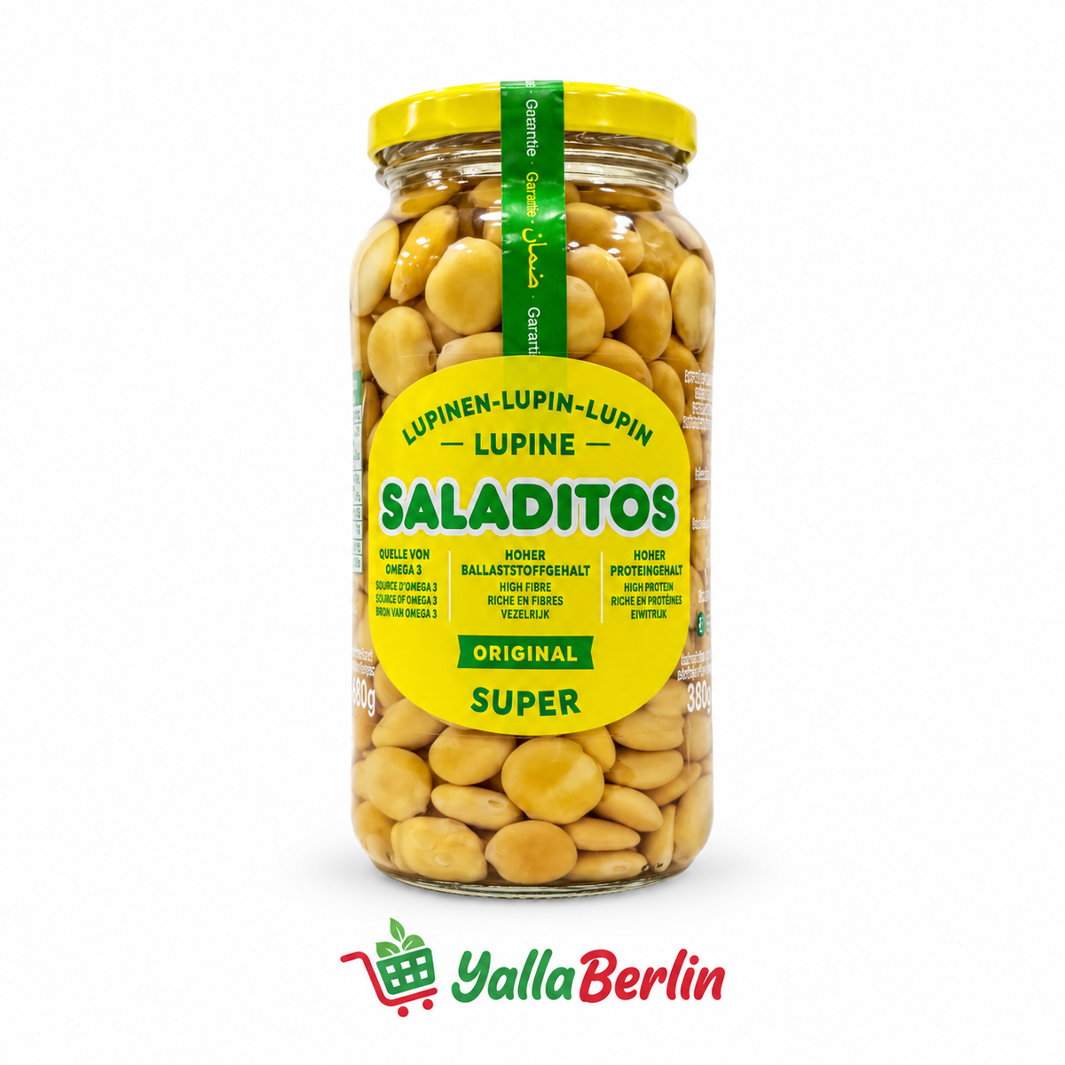 SALADITOS gekochte Lupinen Glasgefäß 600g