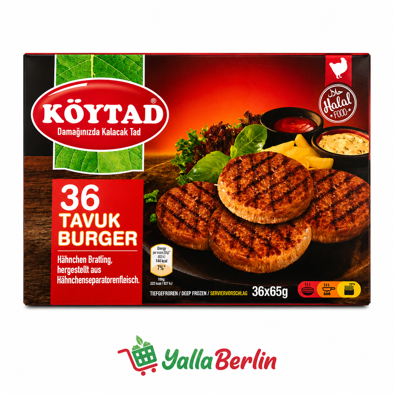 KÖYTAD TAVUK BURGER 36×65gr