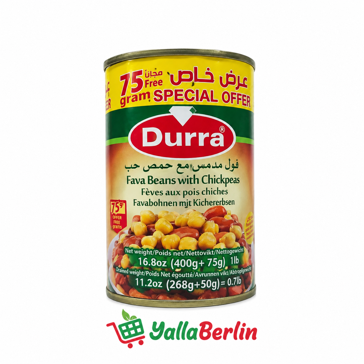 Durra Ackerbohne mit Kichererbses 475g