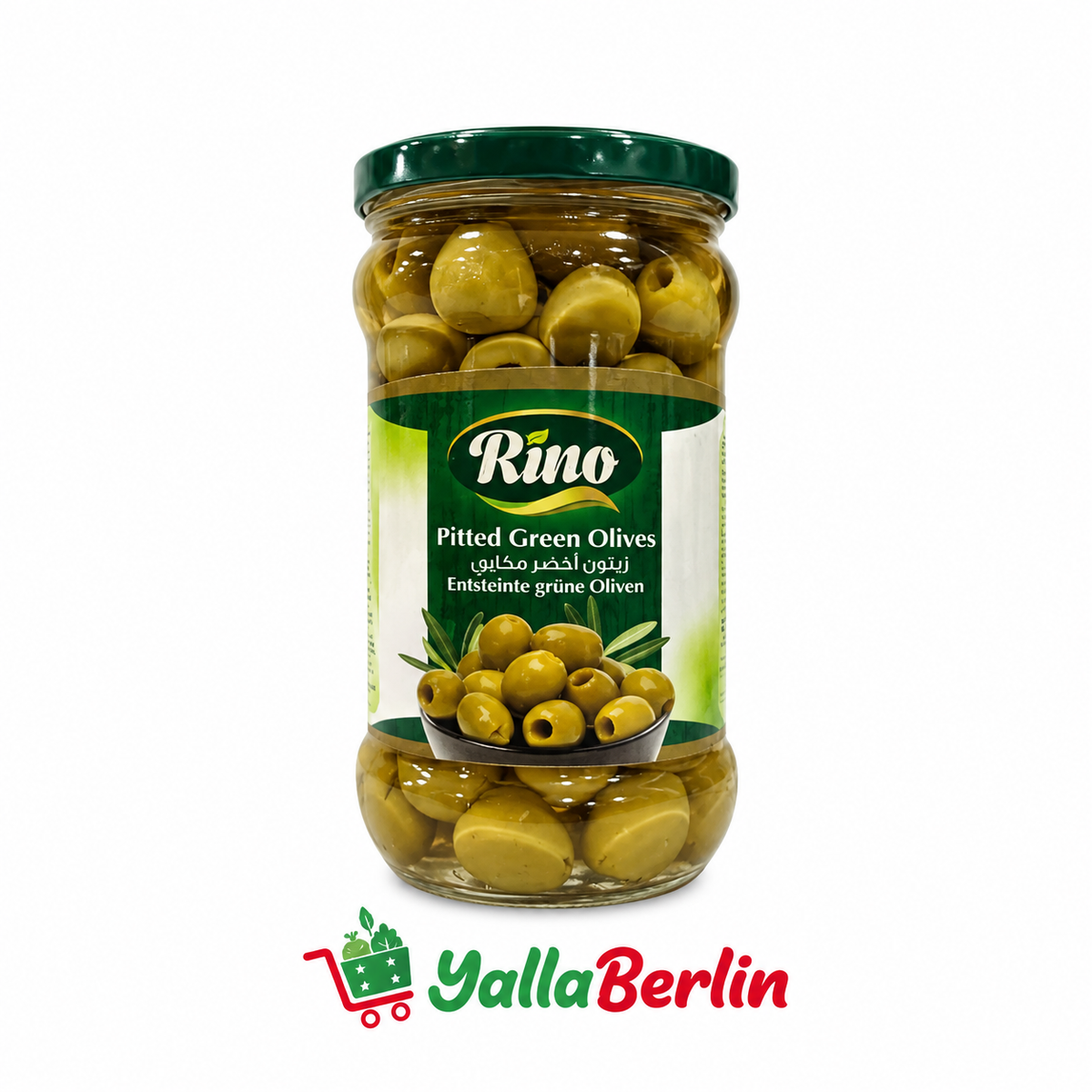 RINO Entsternete Grüne Oliven 640g