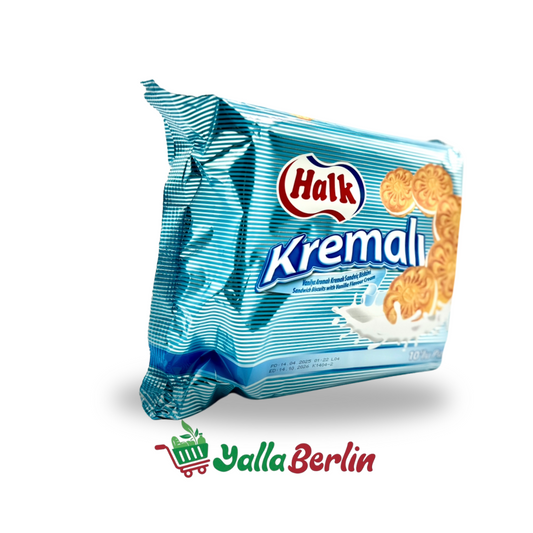 Halk Kremalı - Sandwichkekse mit Vanillecremefüllung - 10er Pack