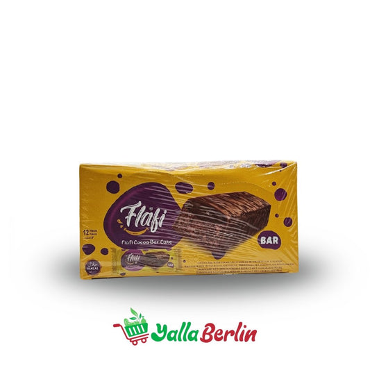 Flafi Cocoa Bar Cake Caramel – Kakaokuchenriegel mit Karamellfüllung