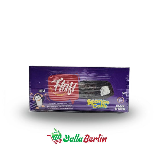 Flafi Sponge Cake Black & White – Kakaokuchen mit Milchcremefüllung