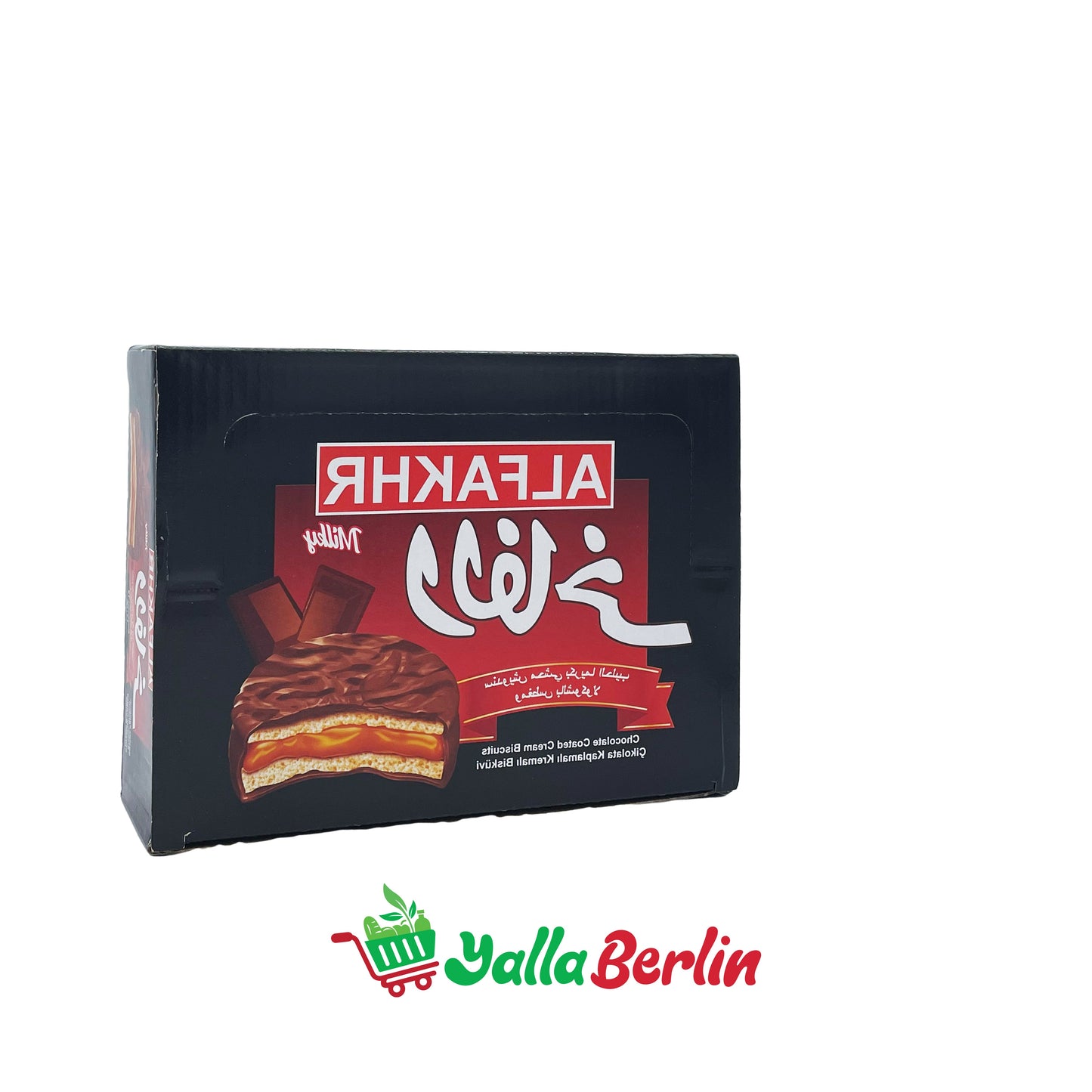 AL FAKHER SANDWICHES FILLED WITH MILK CREAM AND DIPPED IN CHOCOLATE.