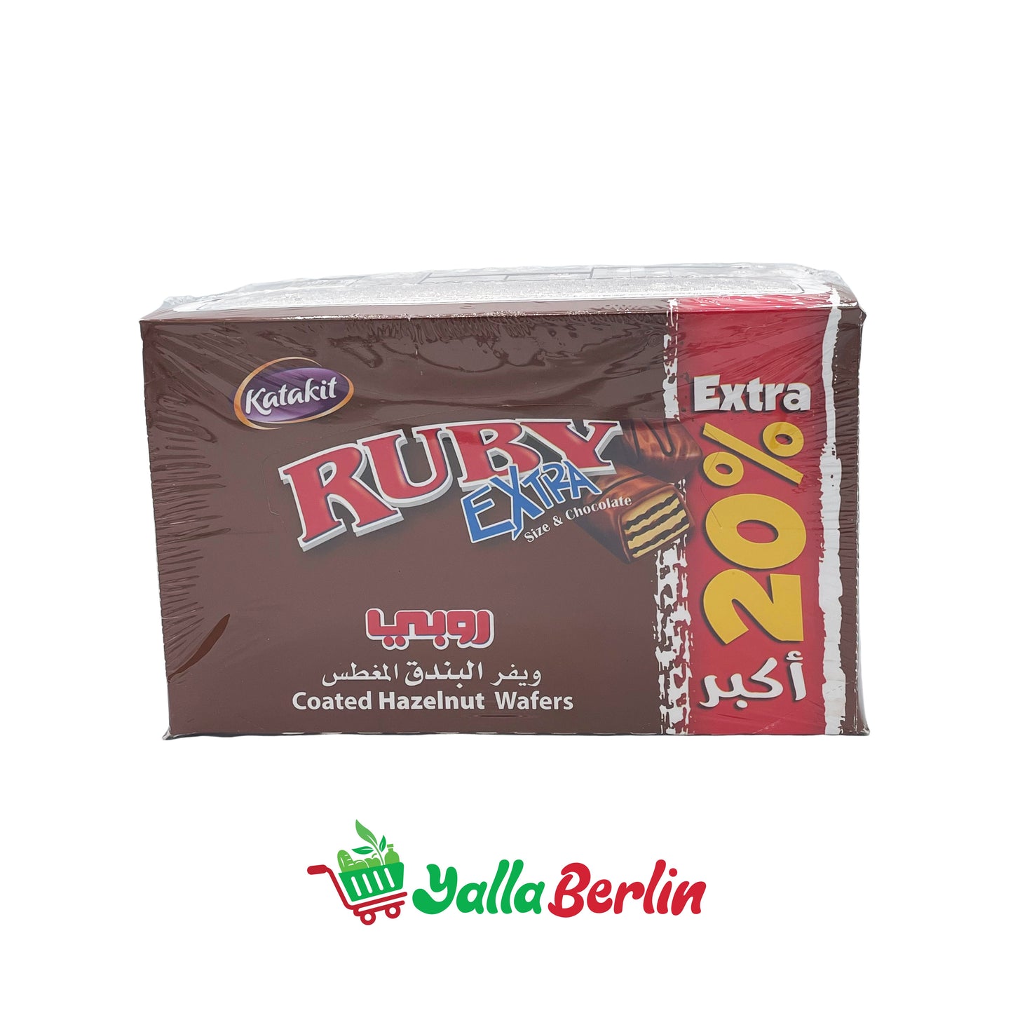 RUBY HASELNUSS WAFER, IN SCHOKOLADE GETAUCHT.