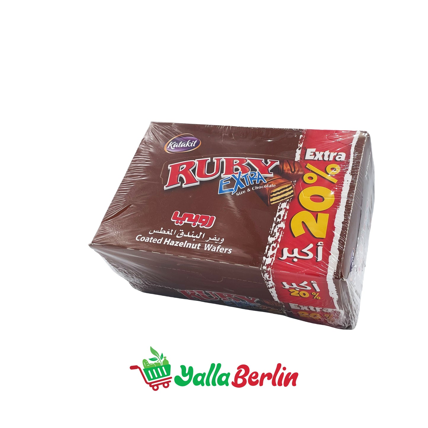 RUBY HASELNUSS WAFER, IN SCHOKOLADE GETAUCHT.