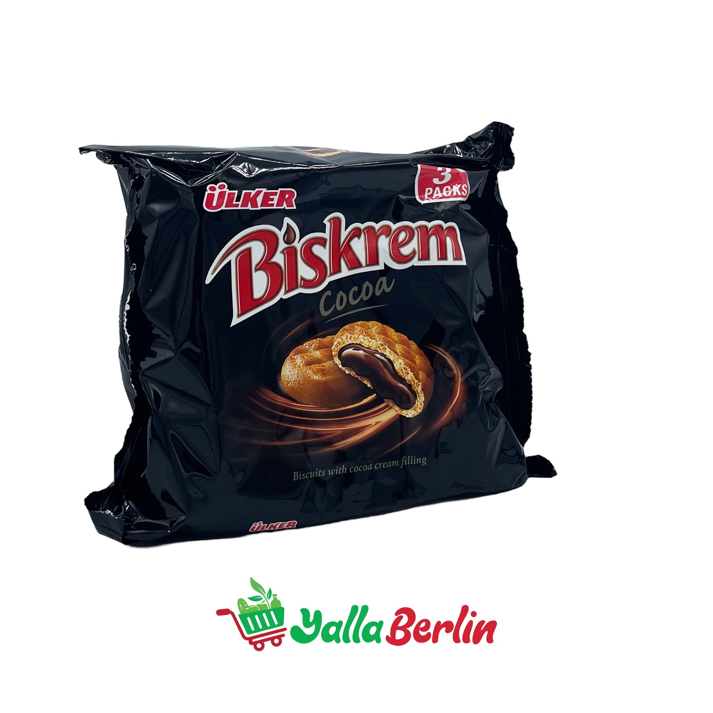 ÜLKER BISCREAM BISKOCH, GEFÜLLT MIT KAKAO, 3 STÜCK.