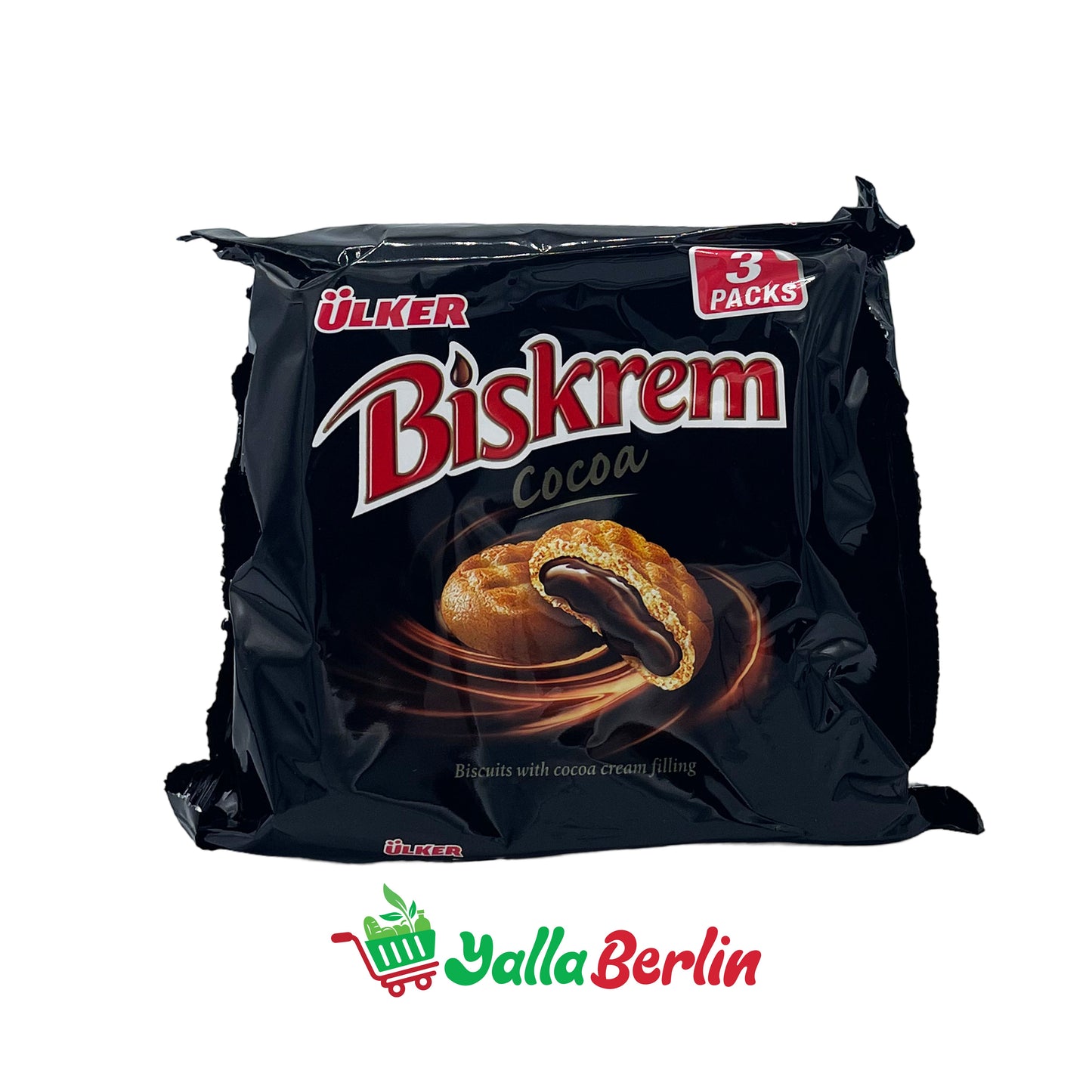 ÜLKER BISCREAM BISKOCH, GEFÜLLT MIT KAKAO, 3 STÜCK.