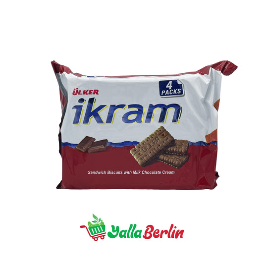 ÜLKER IKRAM BISCOCH, GEFÜLLT MIT SCHOKOLADENCREME.