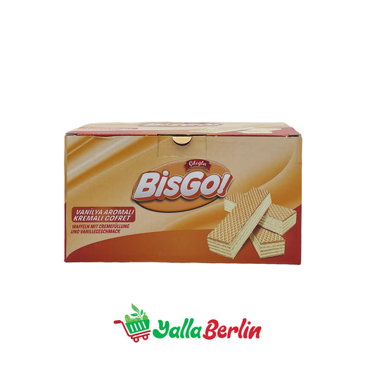 CILOGLU BISGO WAFFLES FILLED WITH VANILLA CREAM.