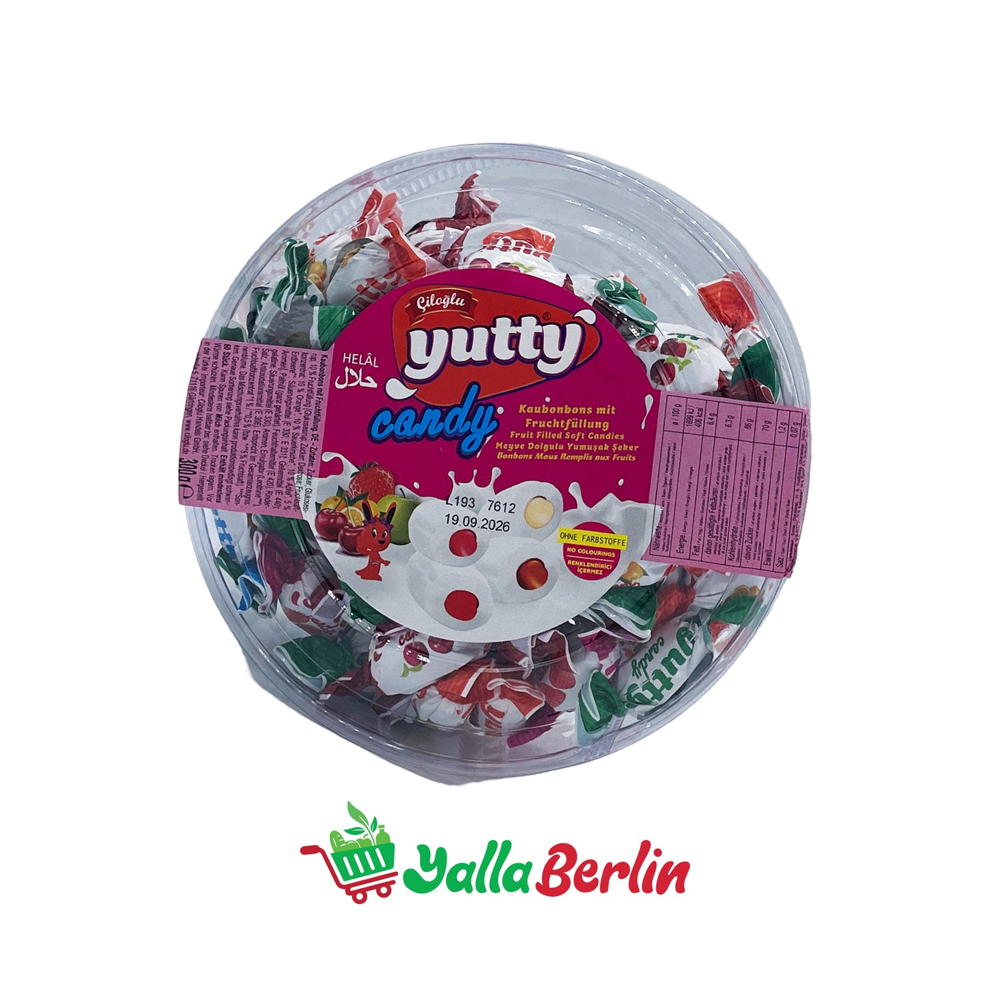 YUTTY CANDY BONBONS GEFÜLLT MIT FRUCHTGESCHMACK 300 Gr