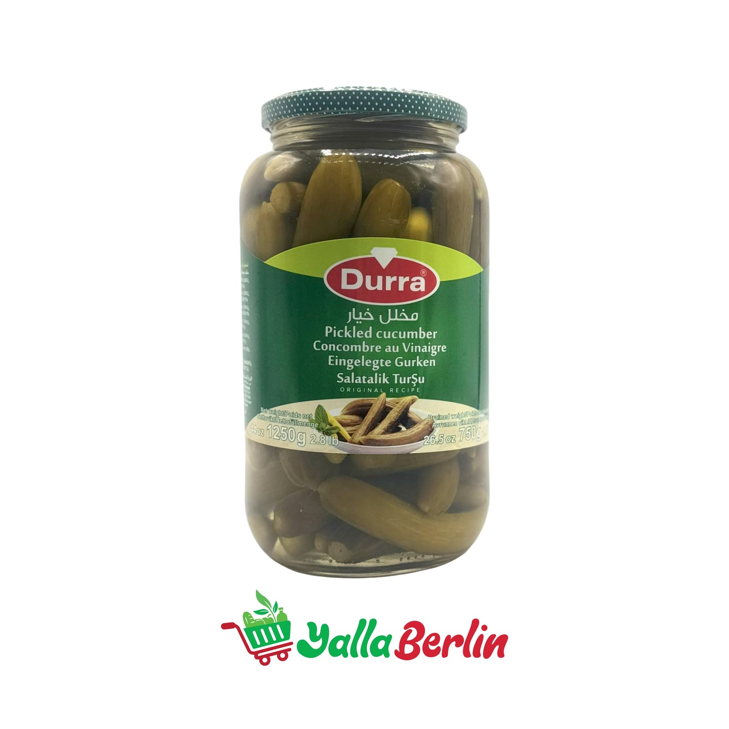 DURRA PICKLED CUCUMBERS IN BRINE (750 Gr)