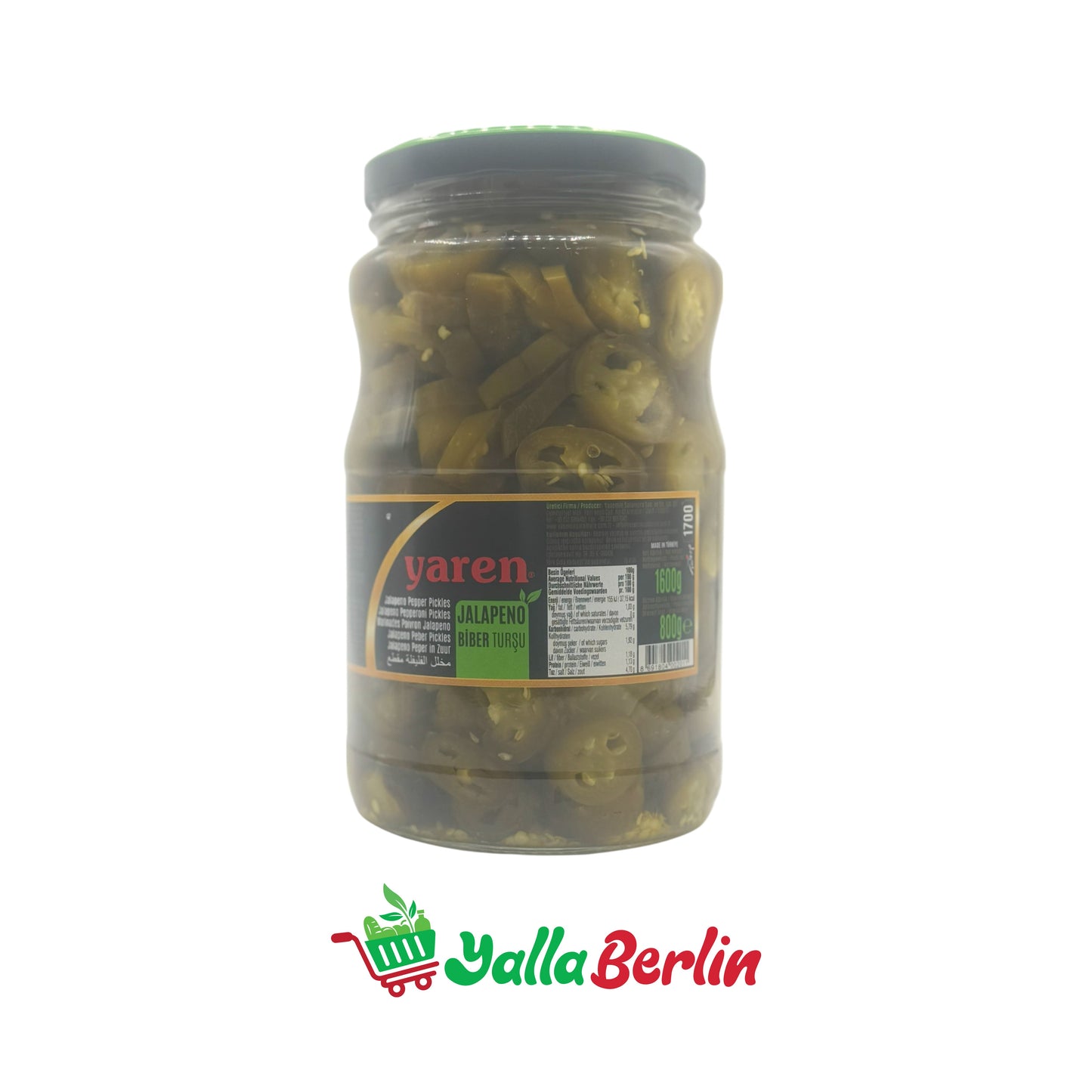 YAREN EINGELEGTE JALAPENO (800 Gr)