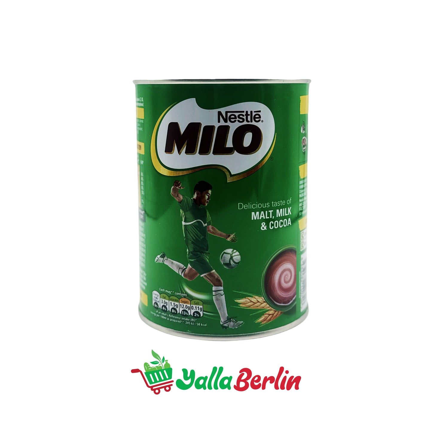 NESTLÉ MILO MALZ MIT MILCH UND KAKAO PAUDER.