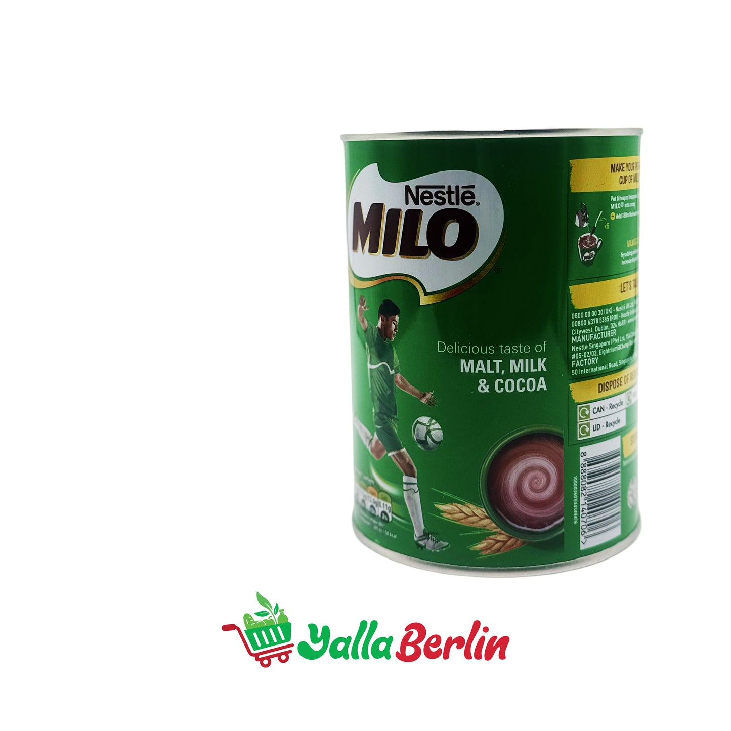 NESTLÉ MILO MALZ MIT MILCH UND KAKAO PAUDER.